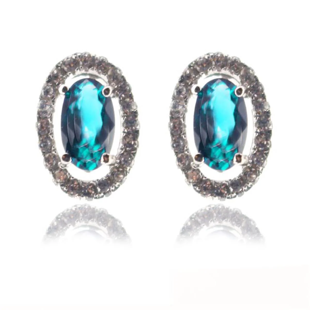 Pendientes Nyos Plata De Ley 925 - Nyos BLANCO