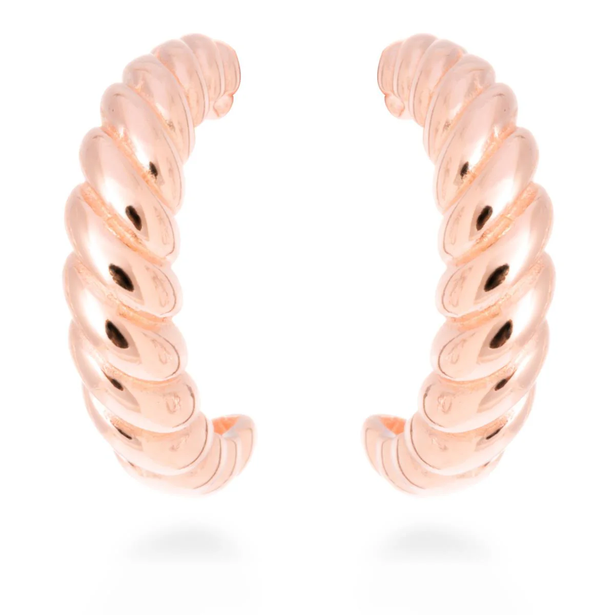 Pendientes Oishi Plata y Oro Rosa - Oishi ROSA