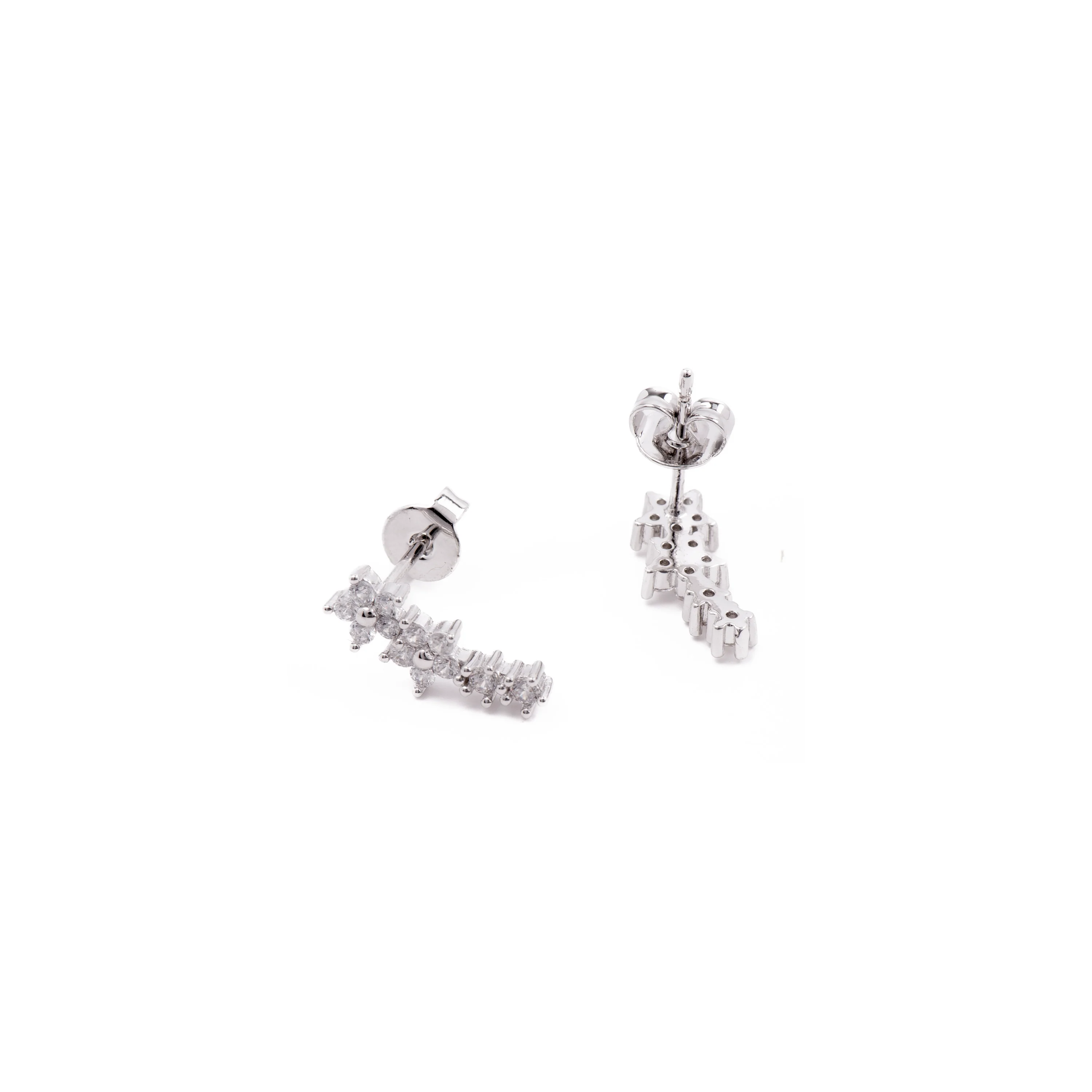 Pendientes de Circonita Brillante acabados en rodio - Olea - Image 3