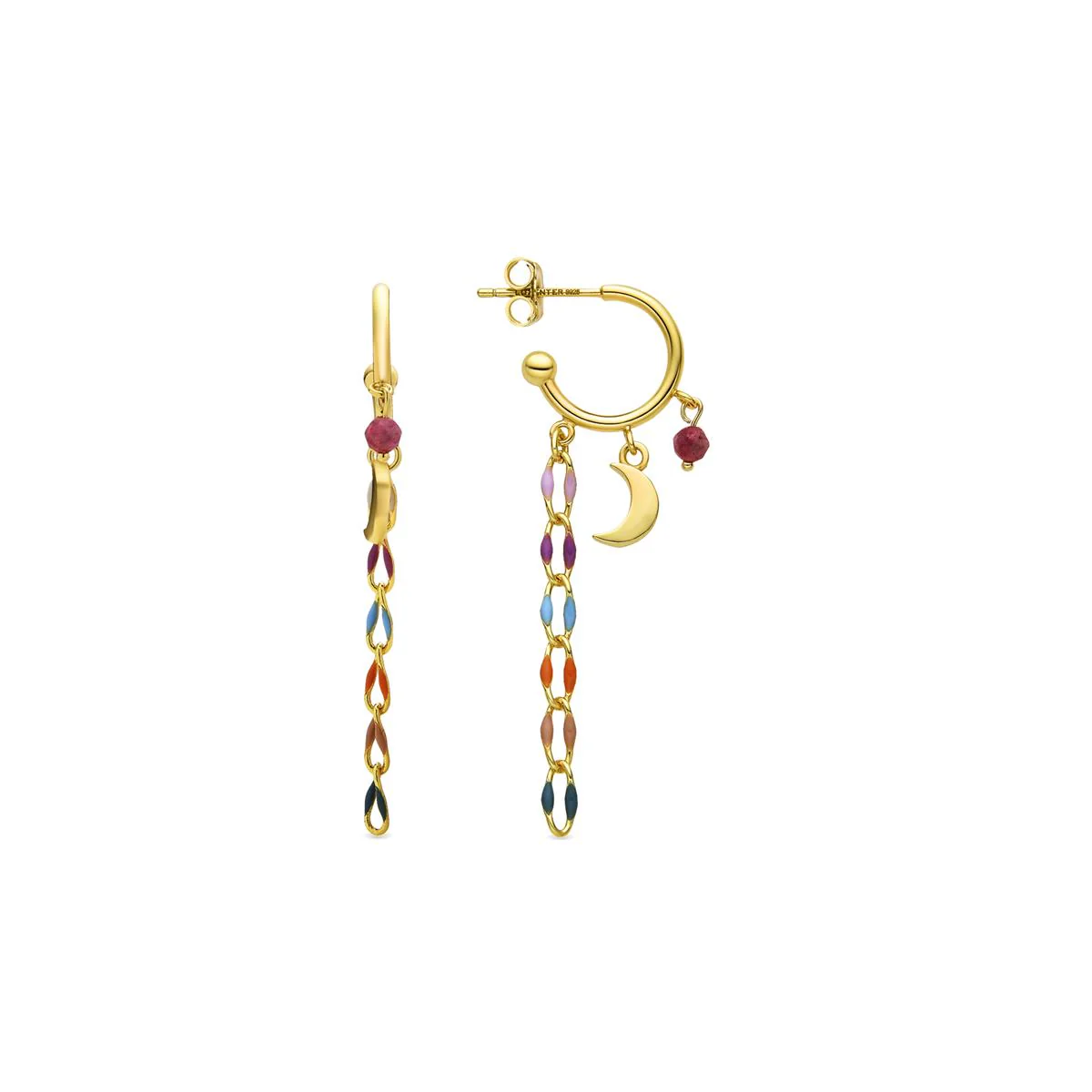 Pendientes Omtra Plata de Ley 925 - Omtra MULTICOLOR