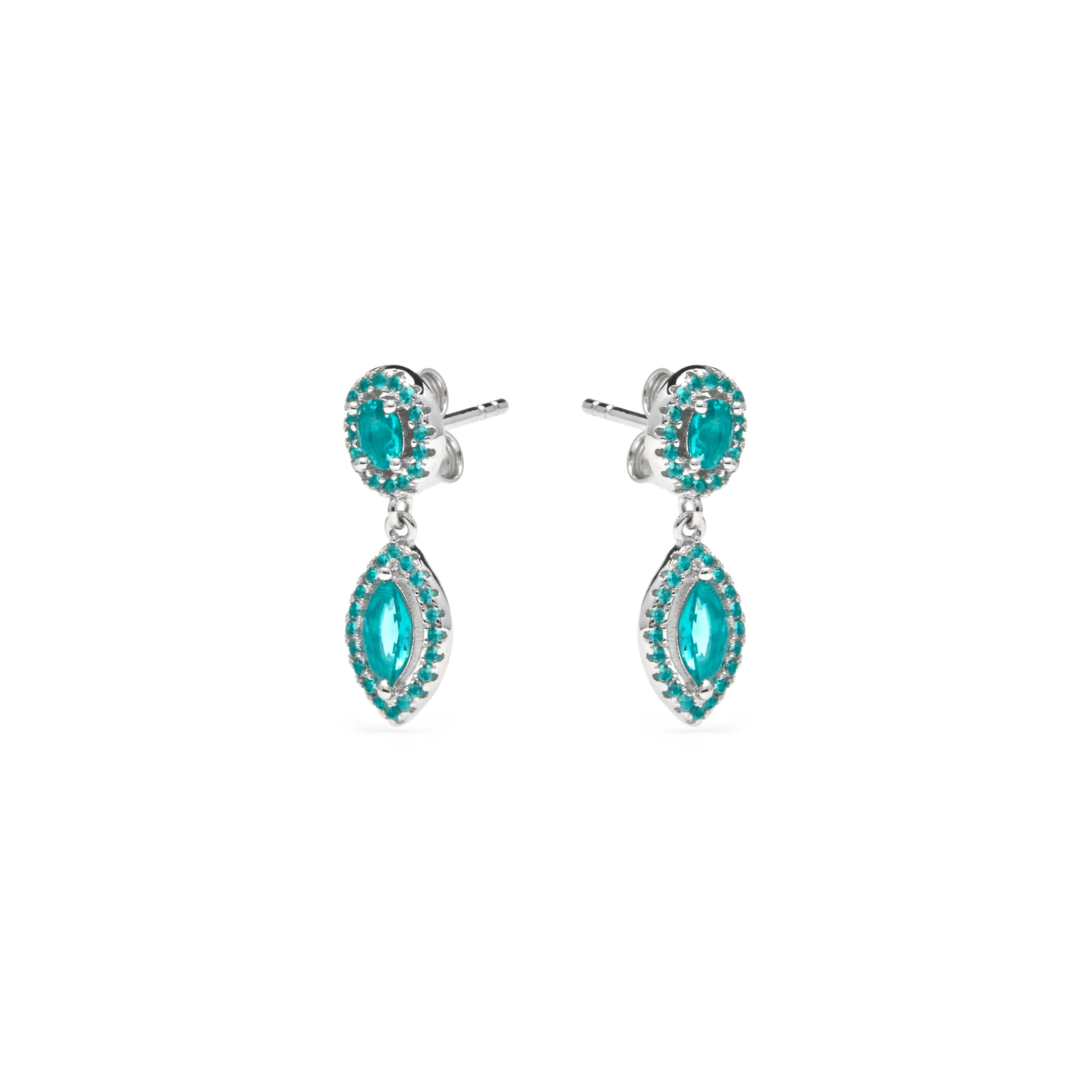 Pendientes Ontary de Plata de Ley 925 y Cuarzo hidrotermal verde - Ontary - Image 3