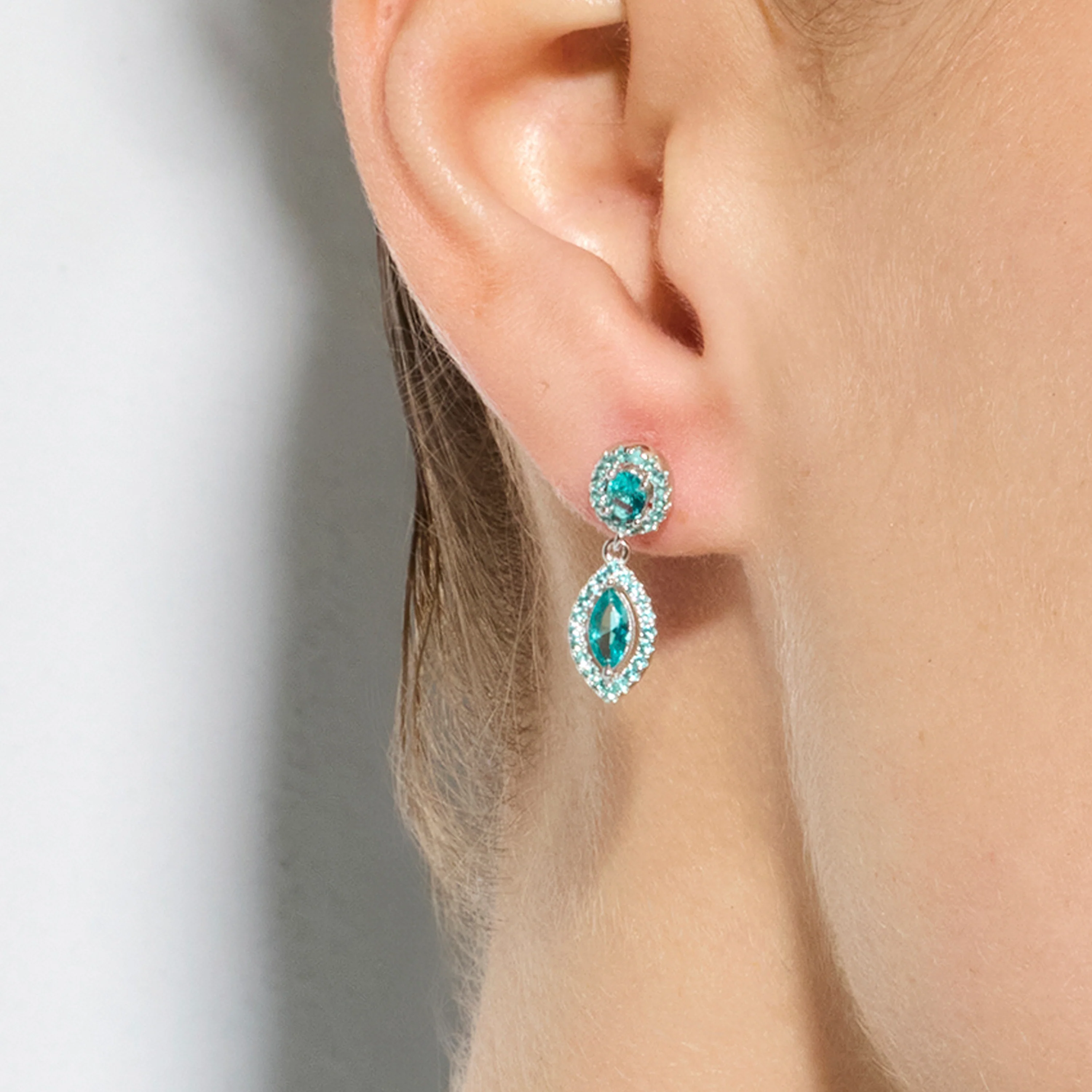 Pendientes Ontary de Plata de Ley 925 y Cuarzo hidrotermal verde - Ontary - Image 4