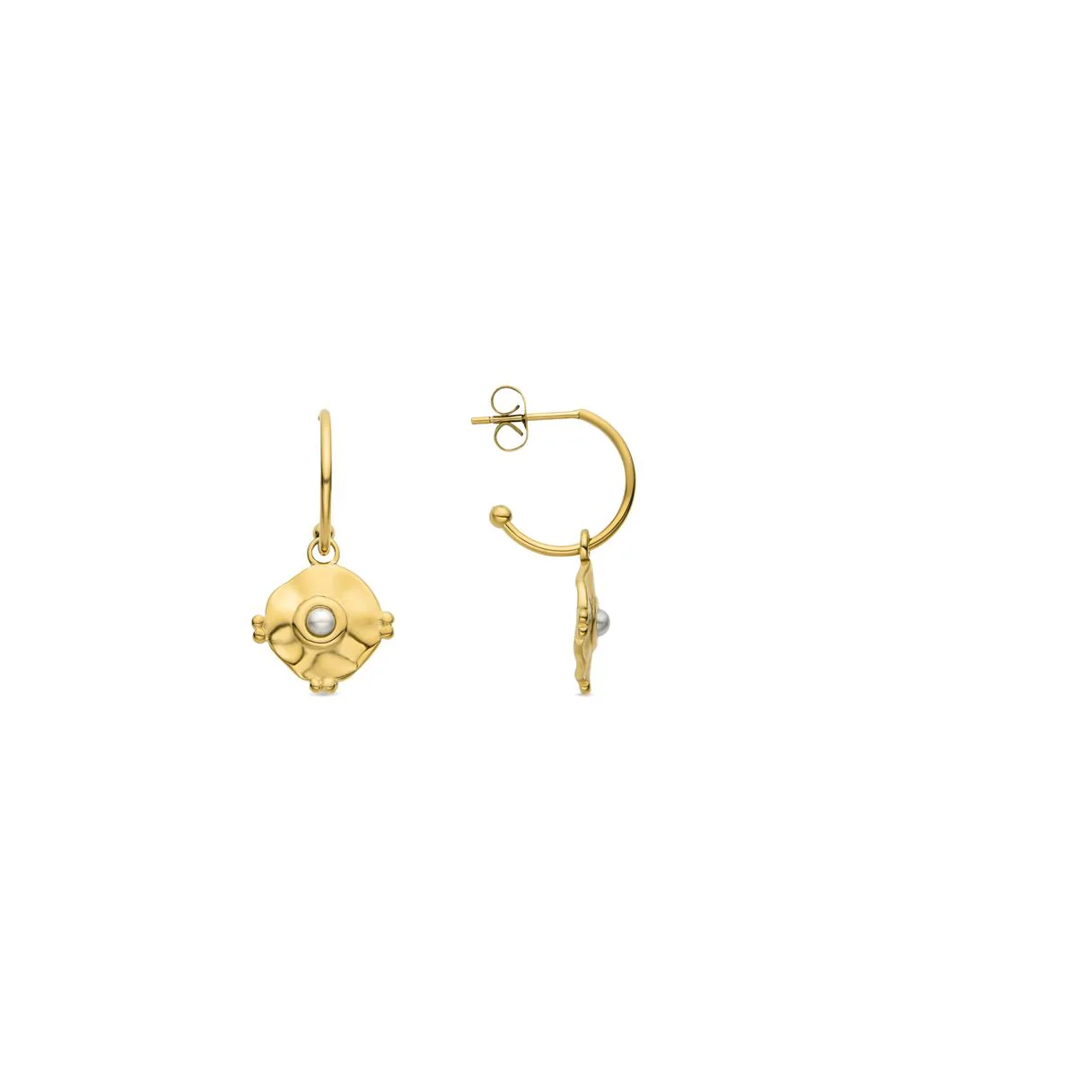 Pendientes Oriel acabado oro 18k - Oriel BLANCO