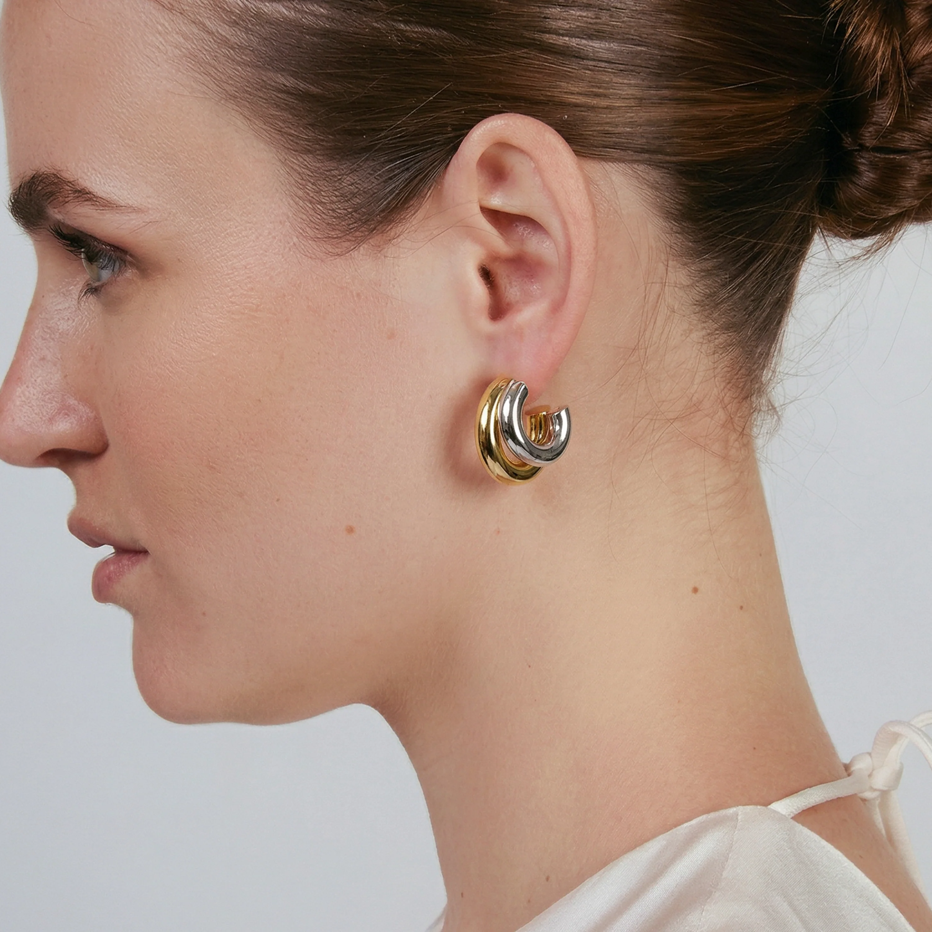 Pendientes acabado en oro amarillo de 18k - Derck - Image 2