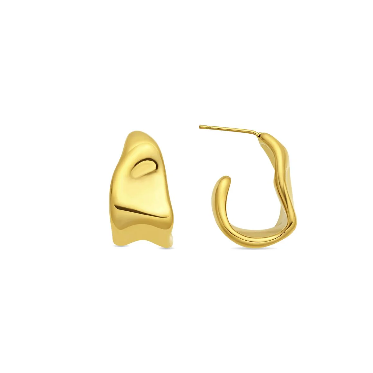 Pendientes acabado en oro amarillo de 18k - Rorki