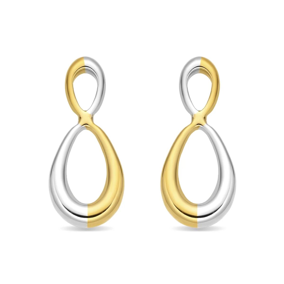 Pendientes acabado en oro amarillo de 18k - Slanlu