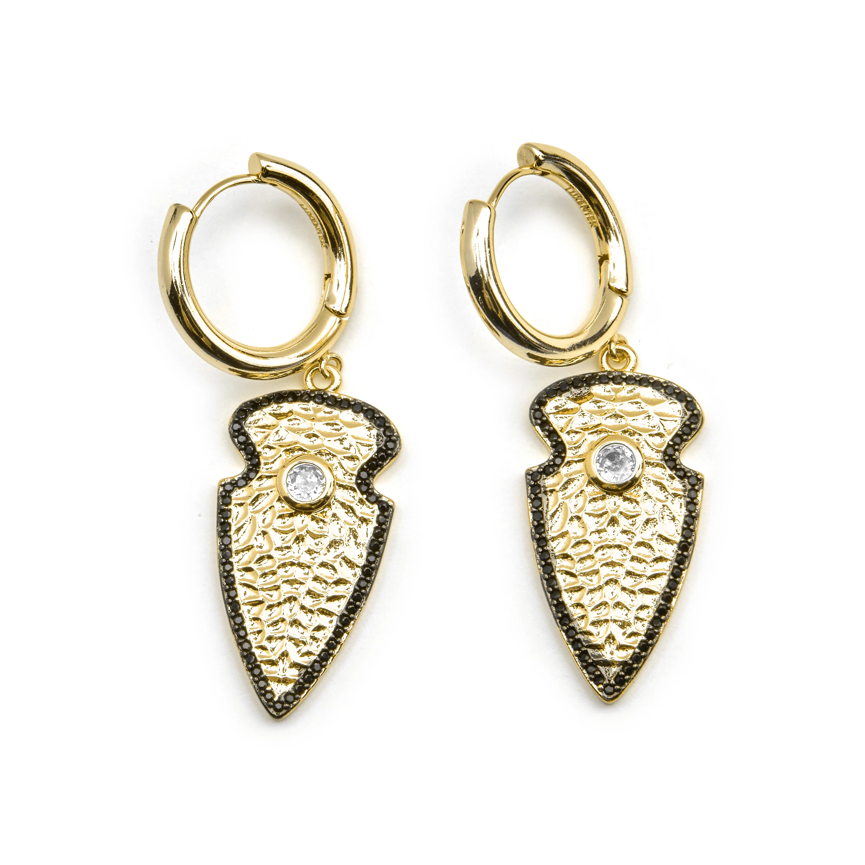 Pendientes con Circonita Brillante acabado oro 18k - Otla - Image 3