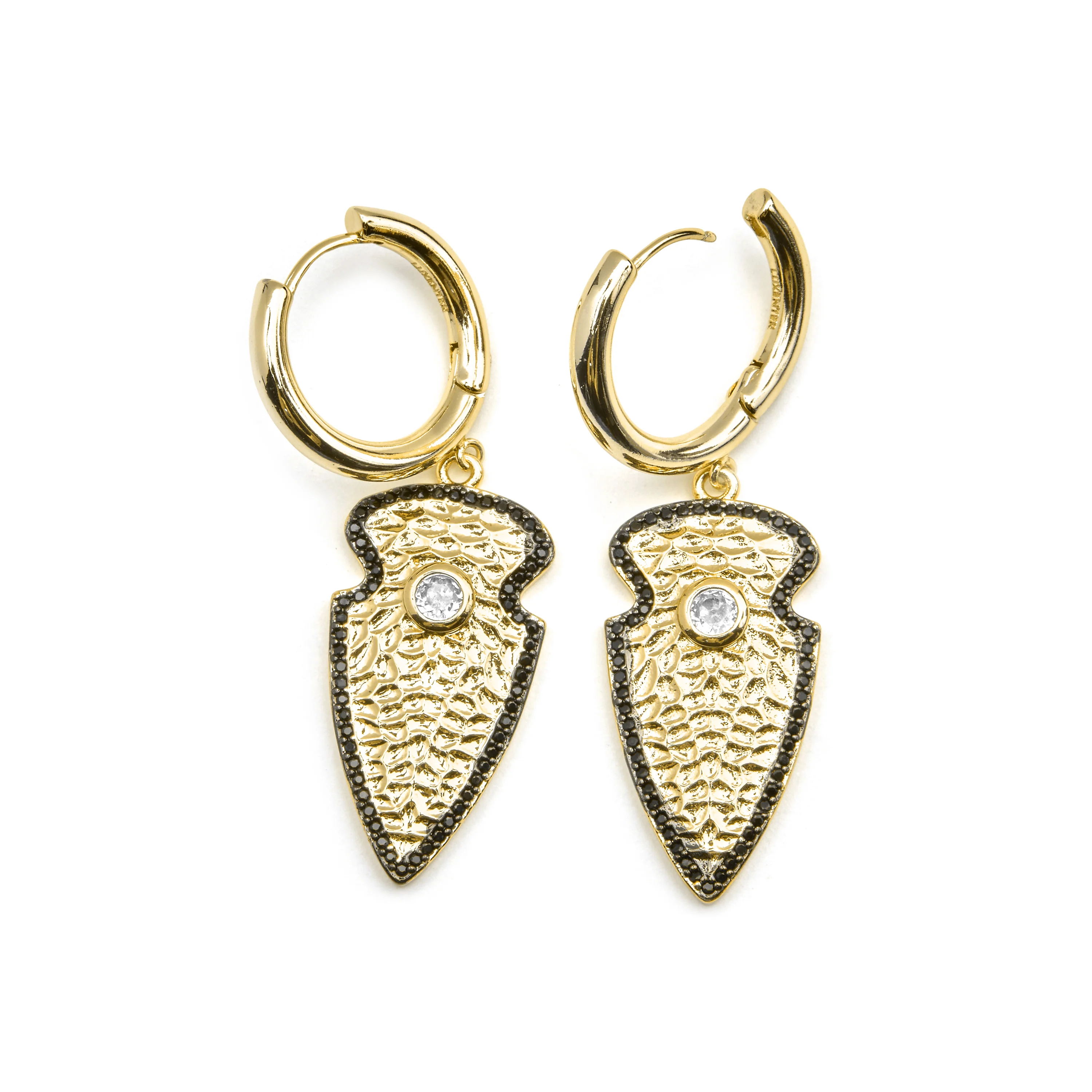 Pendientes con Circonita Brillante acabado oro 18k - Otla - Image 5
