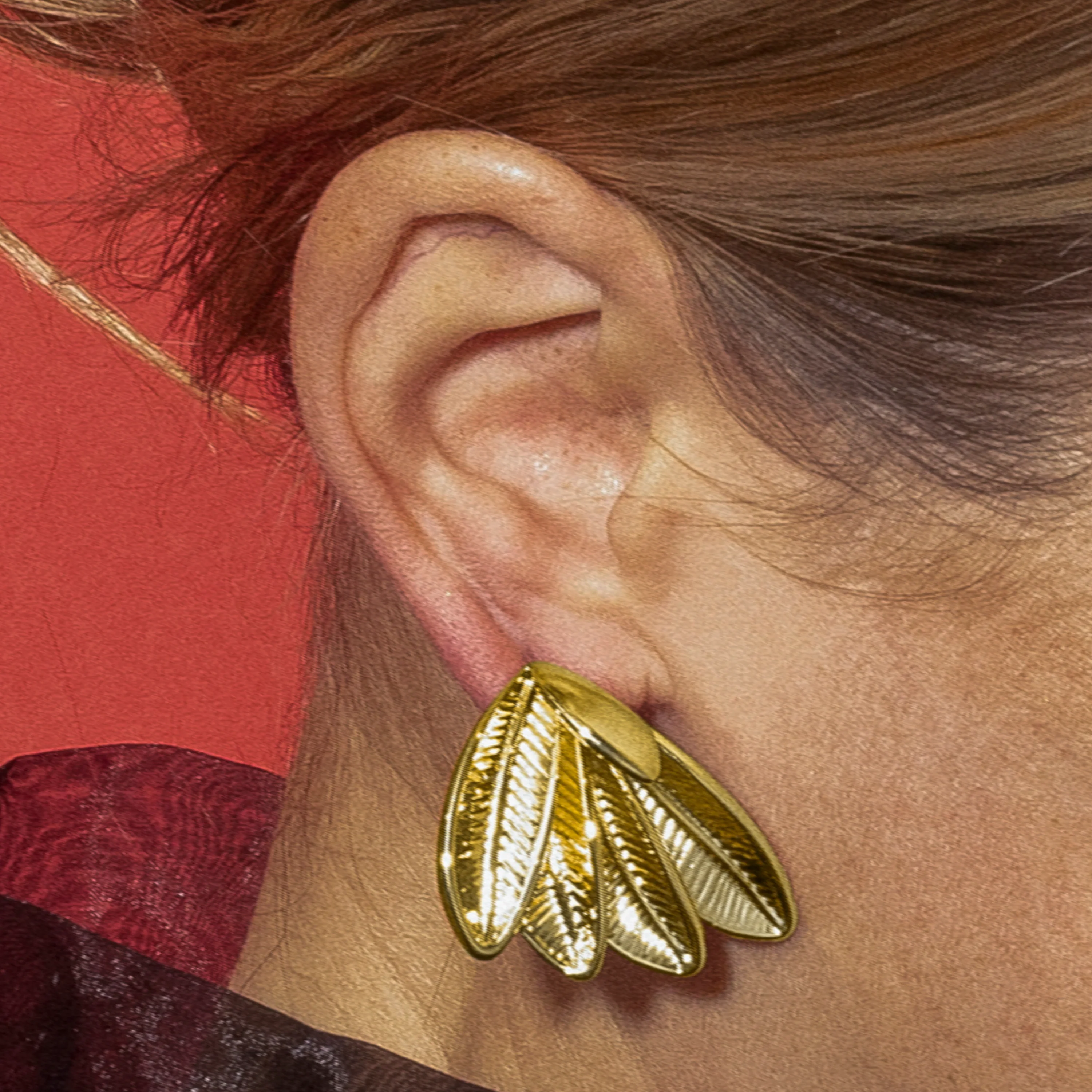 Pendientes acabado oro 18k - Otlya - Image 4