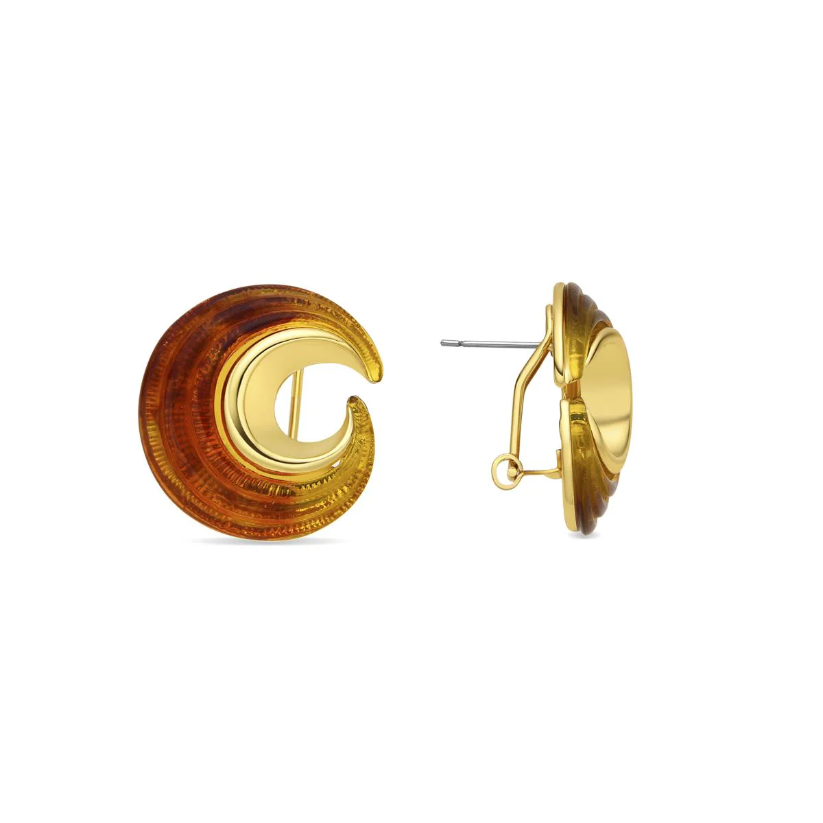 Pendientes Overnya acabado oro 18k - Overnya NARANJA