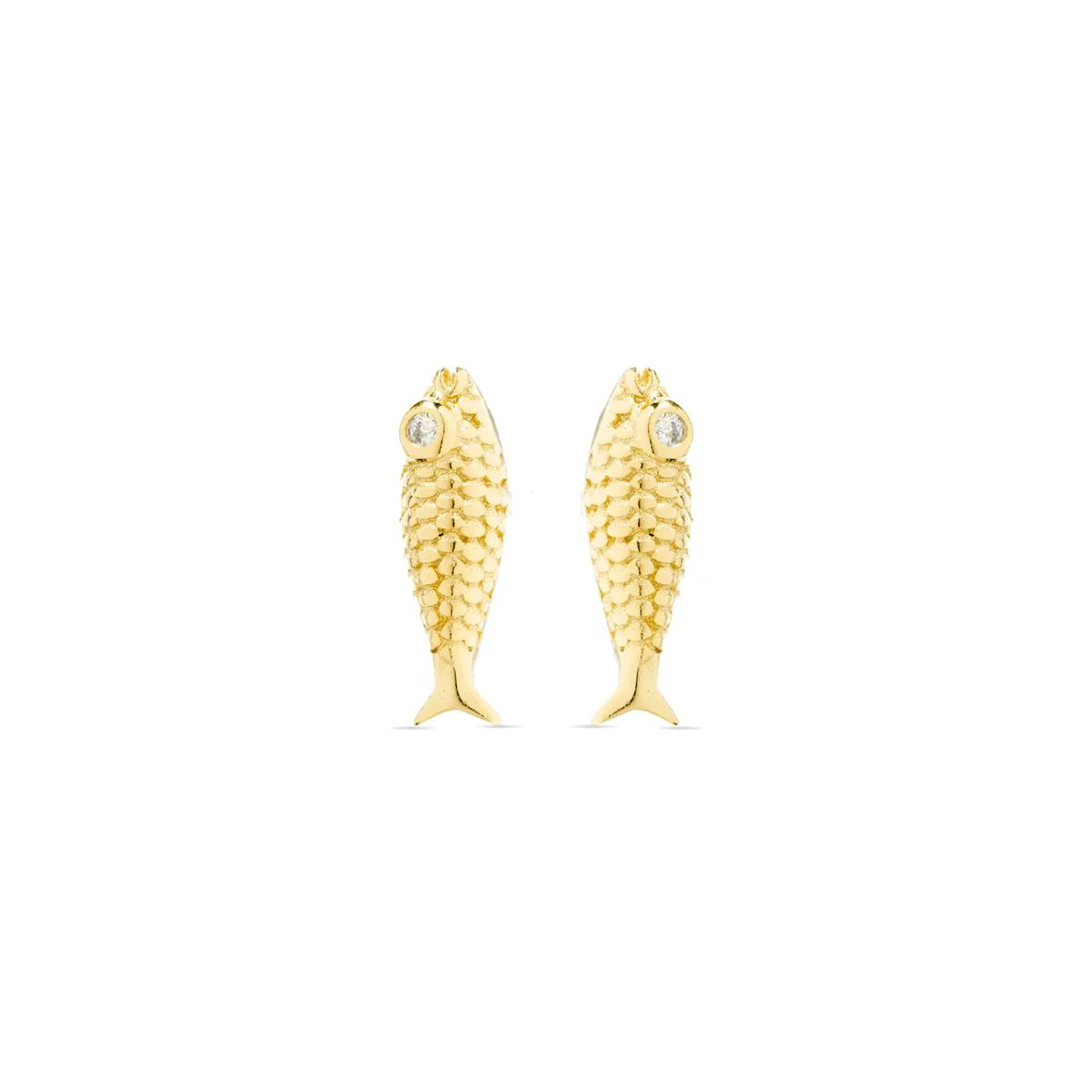 Pendientes Pez Plata de Ley 925 - Pez BLANCO