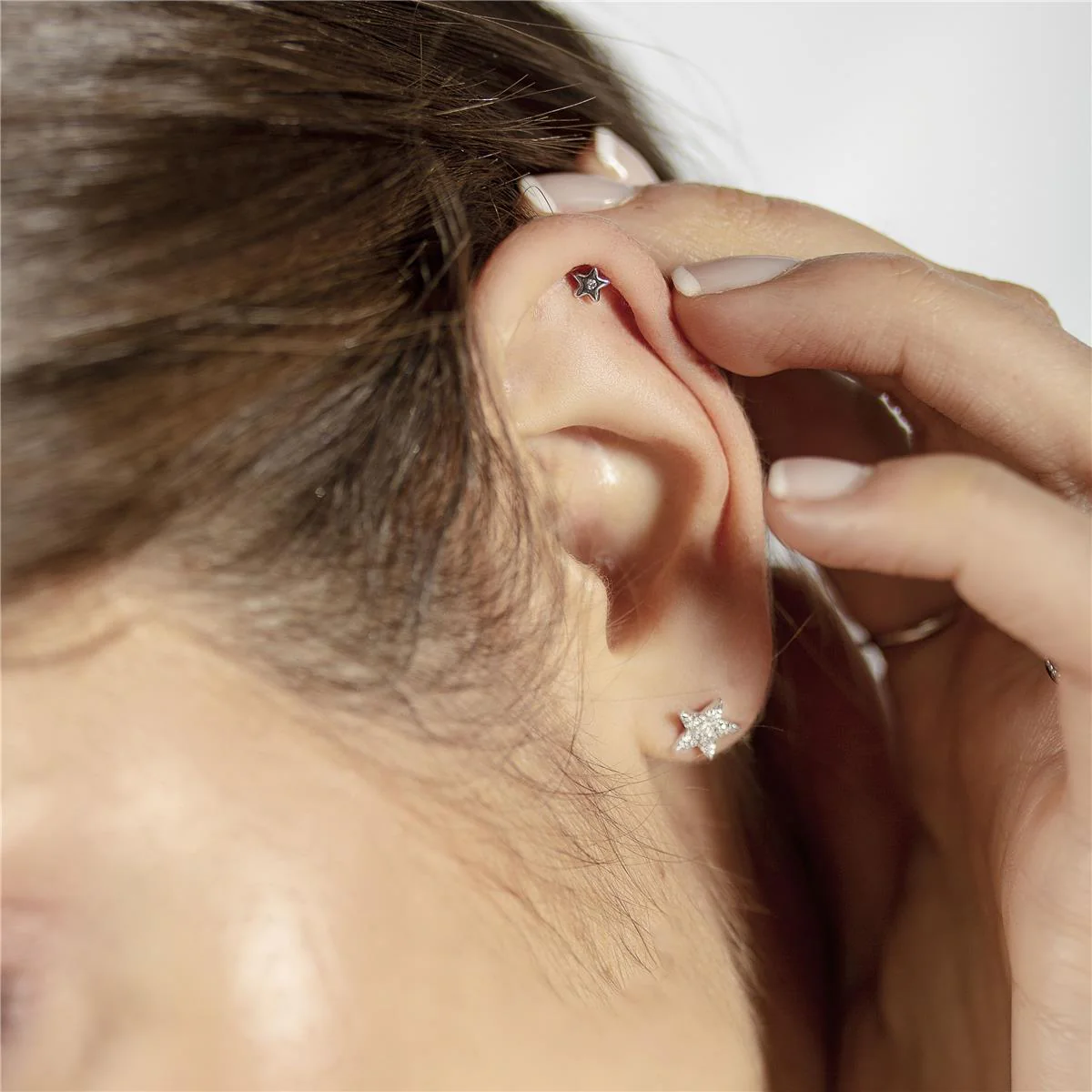 Pendientes Luxenter Oro De Ley De 18 Quilates - Pher BLANCO - Image 5