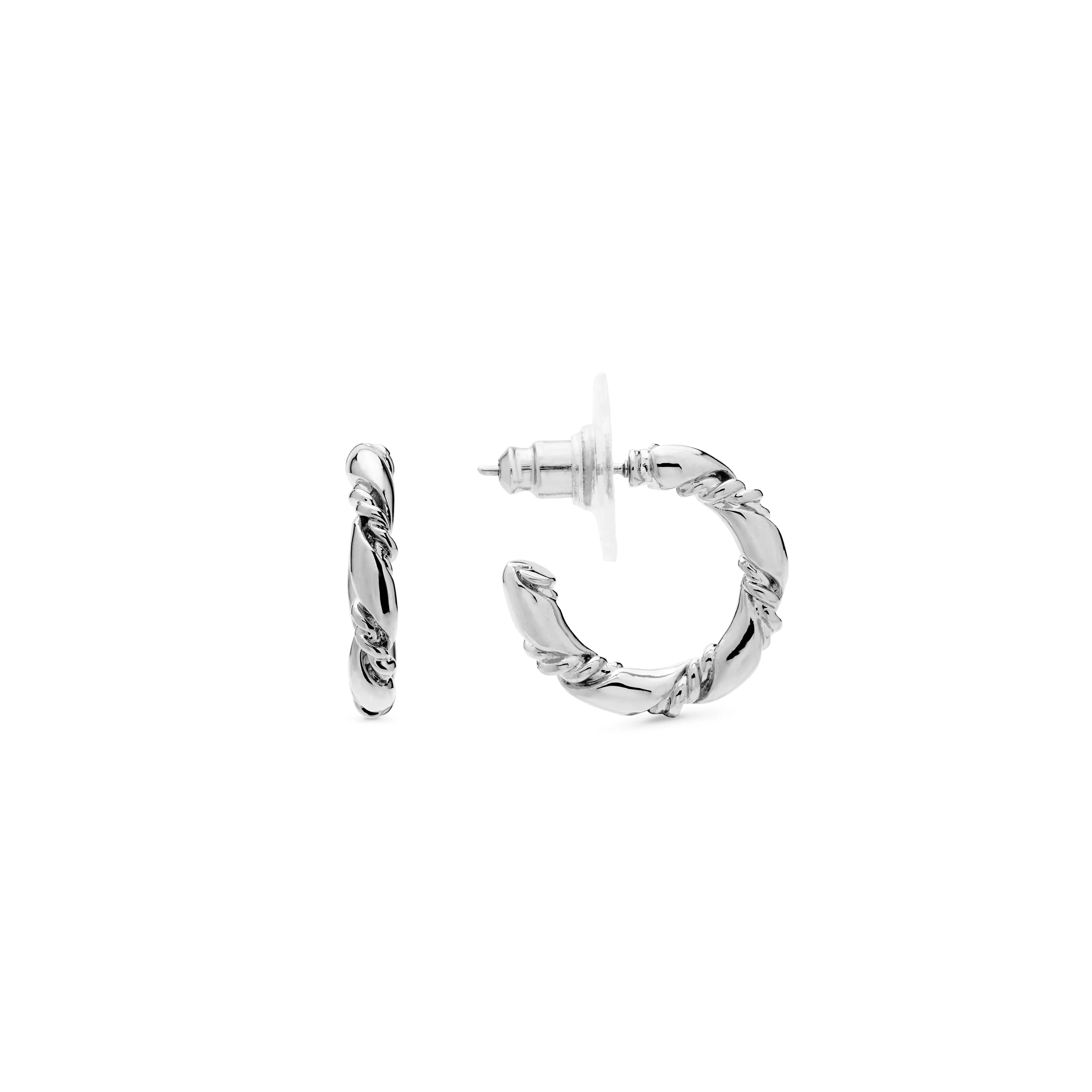 Pendientes de 41mm de diámetro acabados en rodio - Phiaken