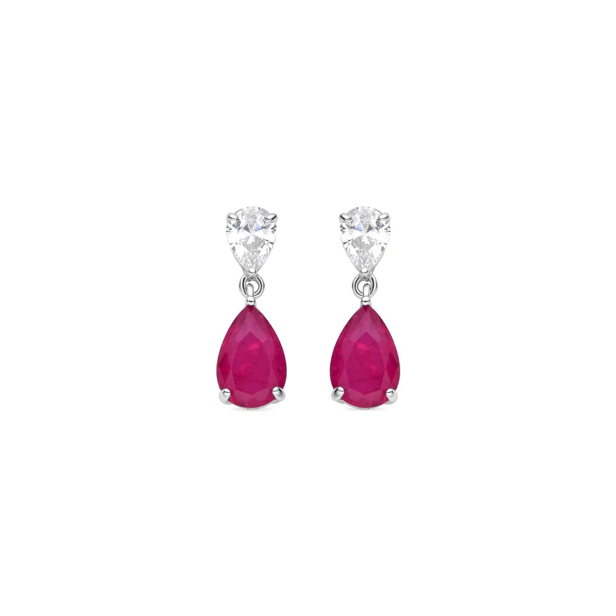 Pendientes Phyba Plata De Ley 925 - Phyba ROSA