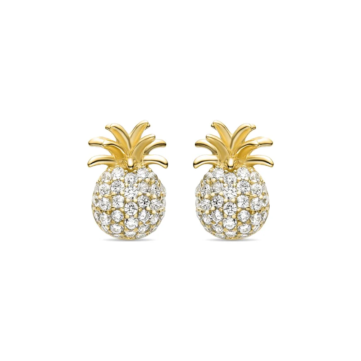 Pendientes Piña Plata de Ley 925 - Piña BLANCO