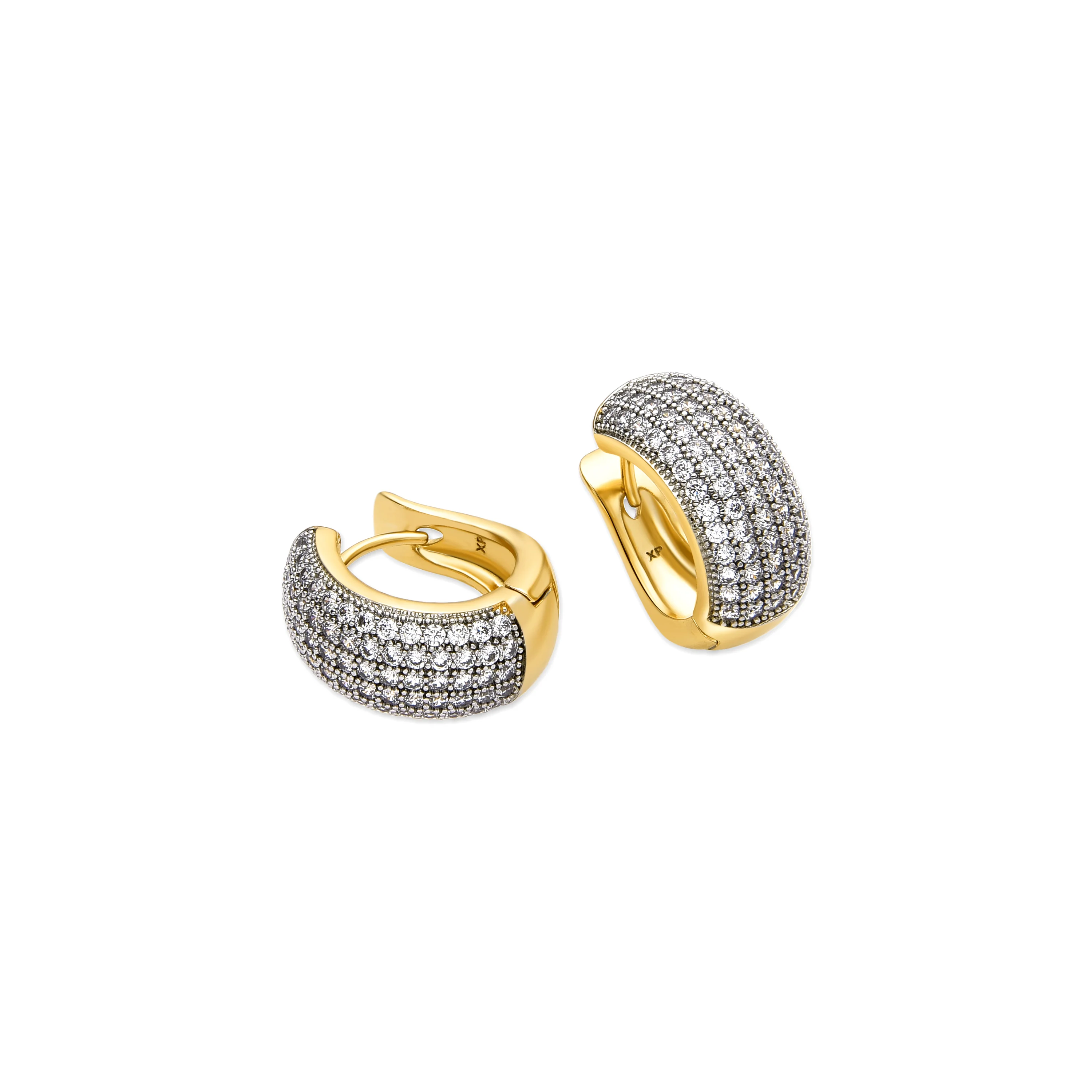 Pendientes con Circonita Brillante acabado oro 18k - Plik - Image 4