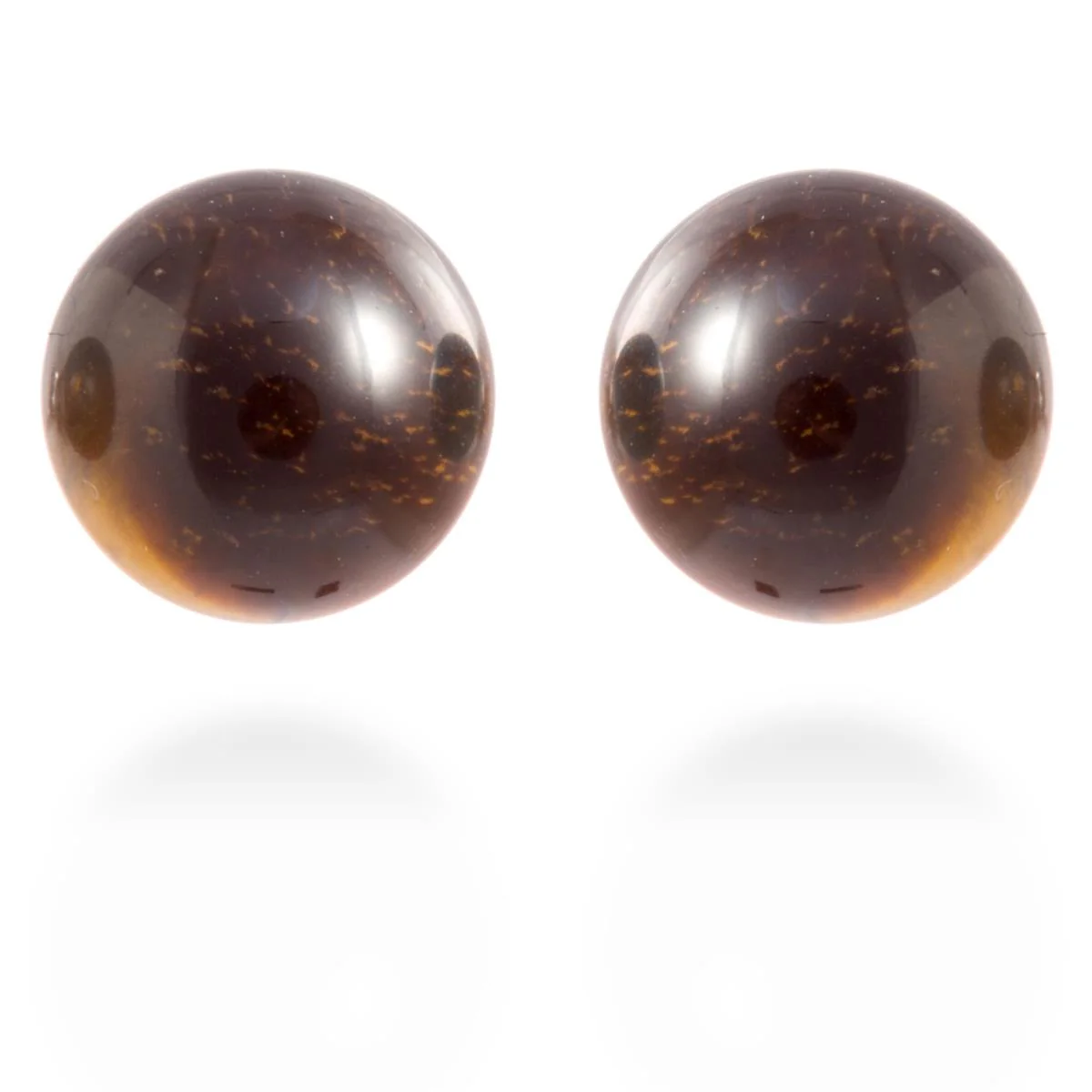 Pendientes Poder Plata De Ley 925 - Poder MARRON