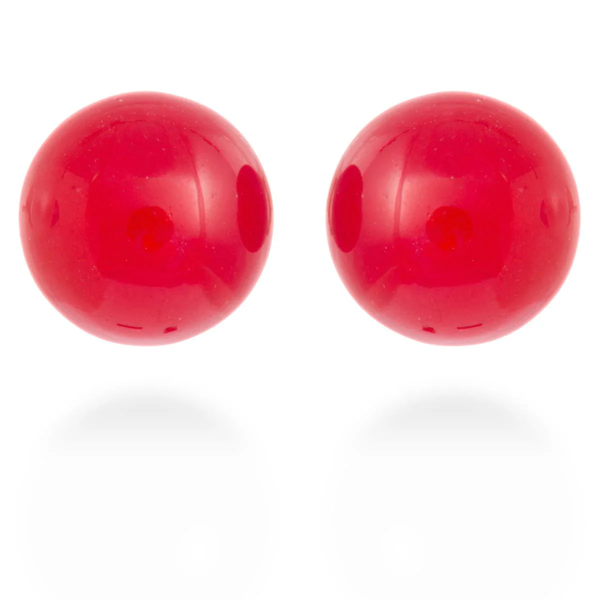 Pendientes Poder Plata De Ley 925 - Poder ROJO