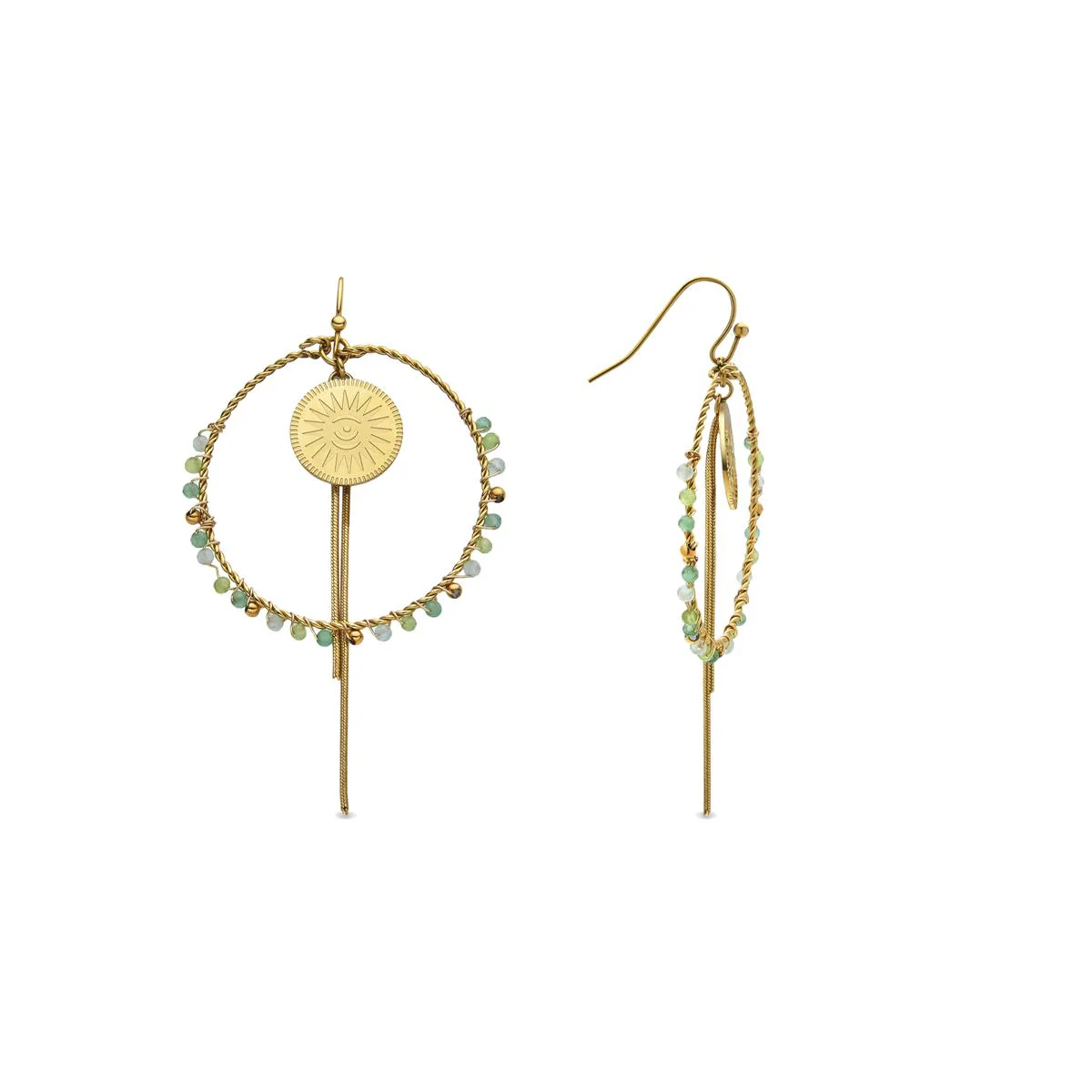 Pendientes Pova acabado oro 18k - Pova MULTICOLOR