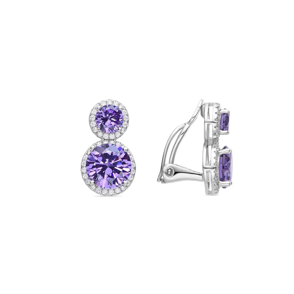 Pendientes Pruka Plata de Ley 925 - Pruka MORADO