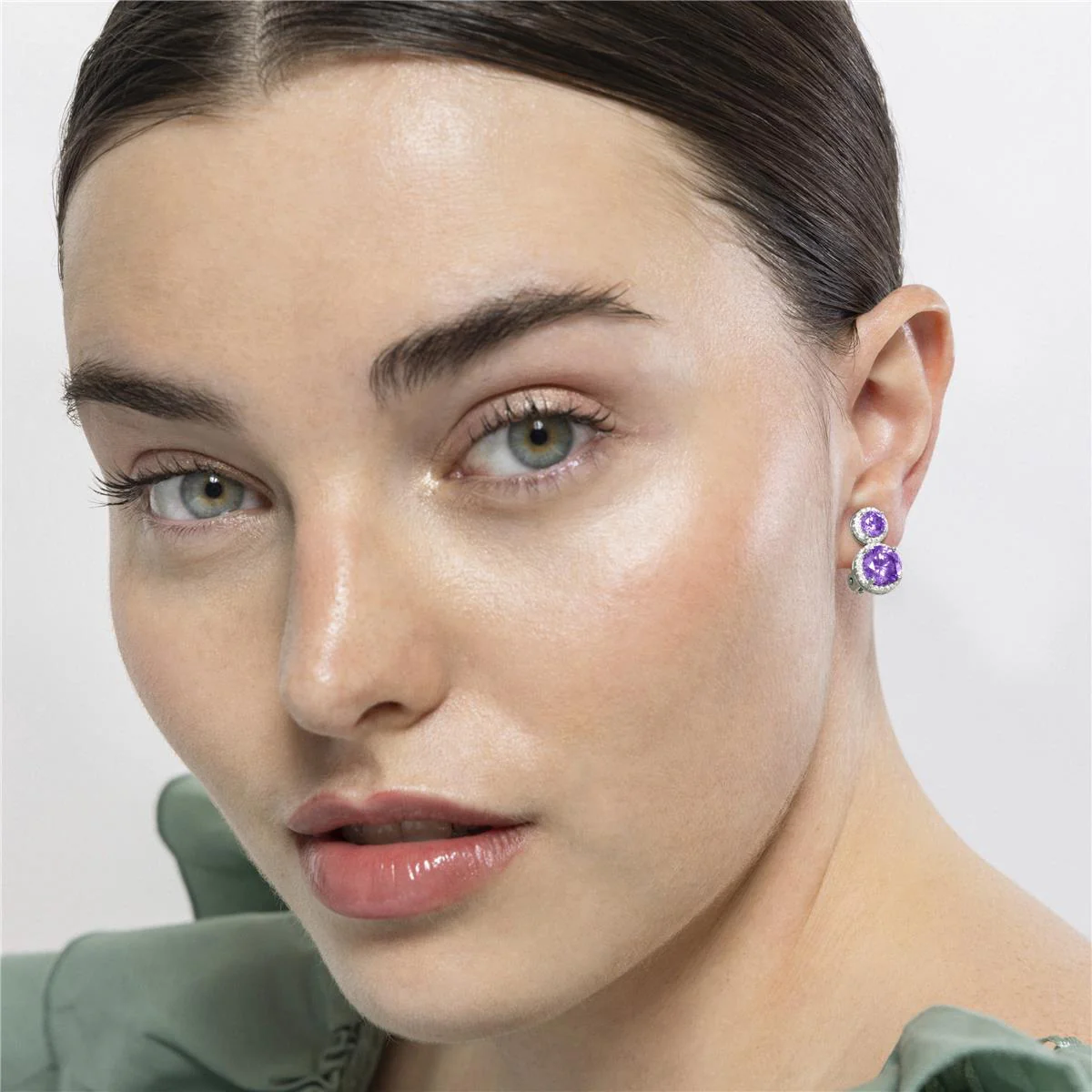 Pendientes Pruka Plata de Ley 925 - Pruka MORADO - Image 2