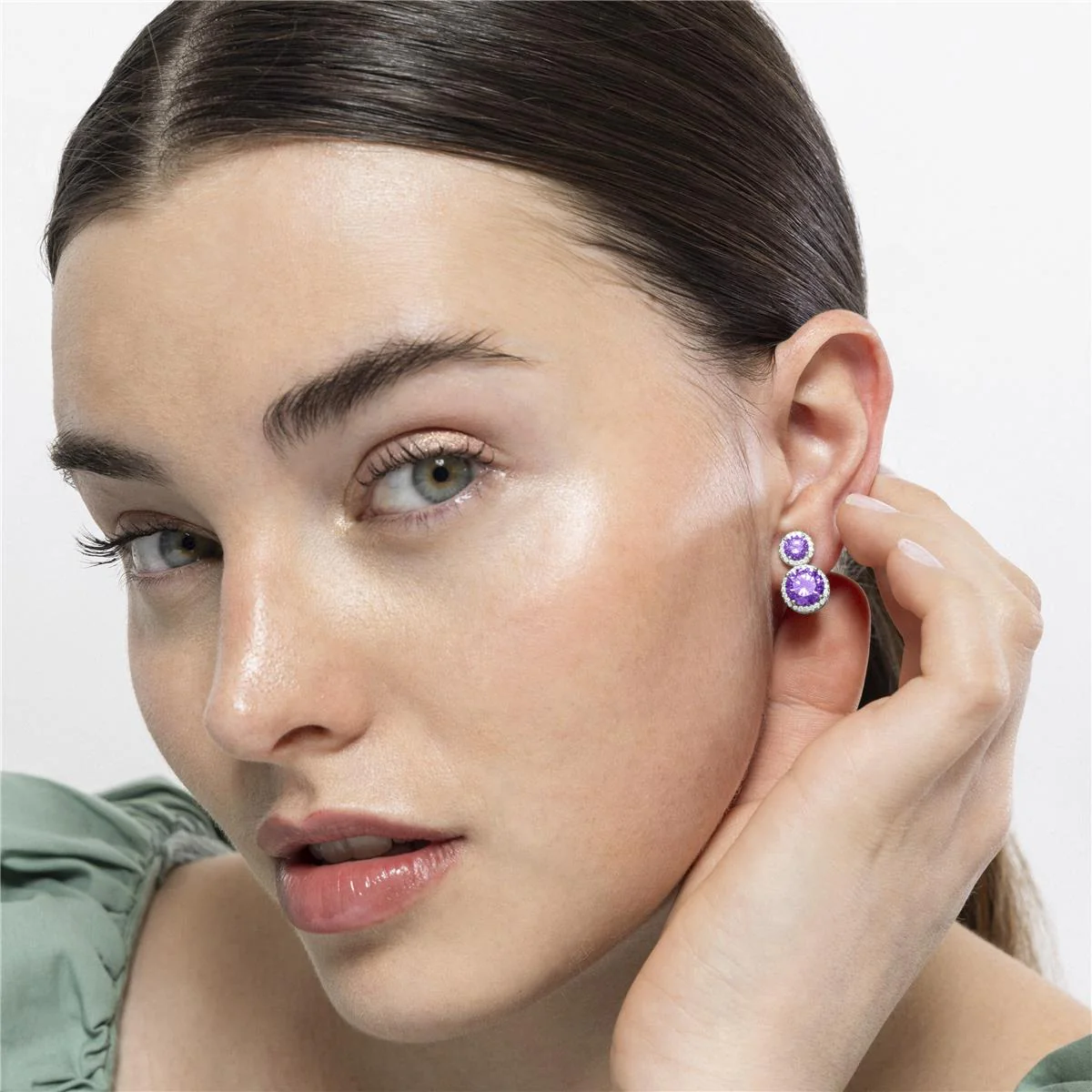 Pendientes Pruka Plata de Ley 925 - Pruka MORADO - Image 3