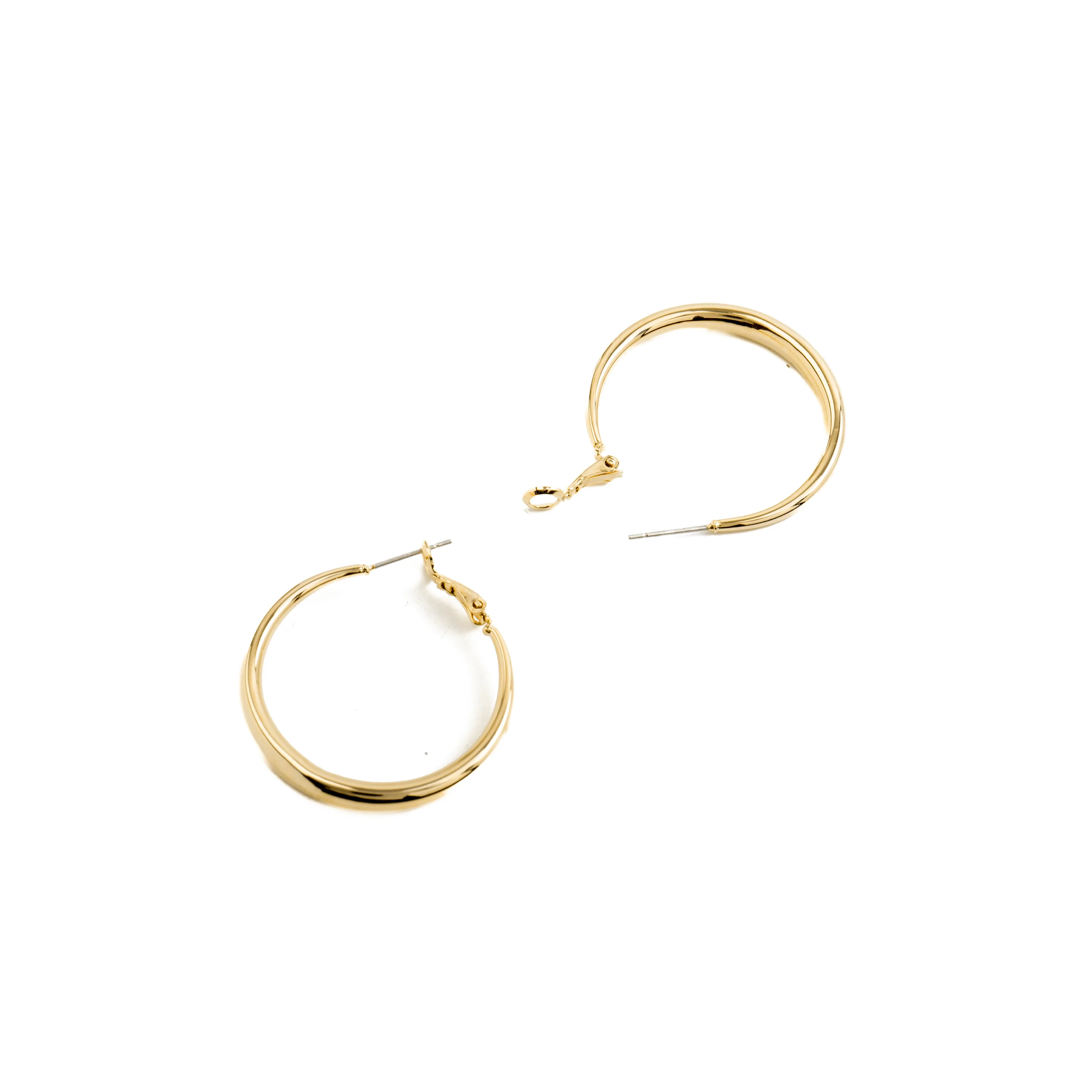 Pendientes de 34mm de diámetro acabado Oro Amarillo de 18k - Qupa - Image 5