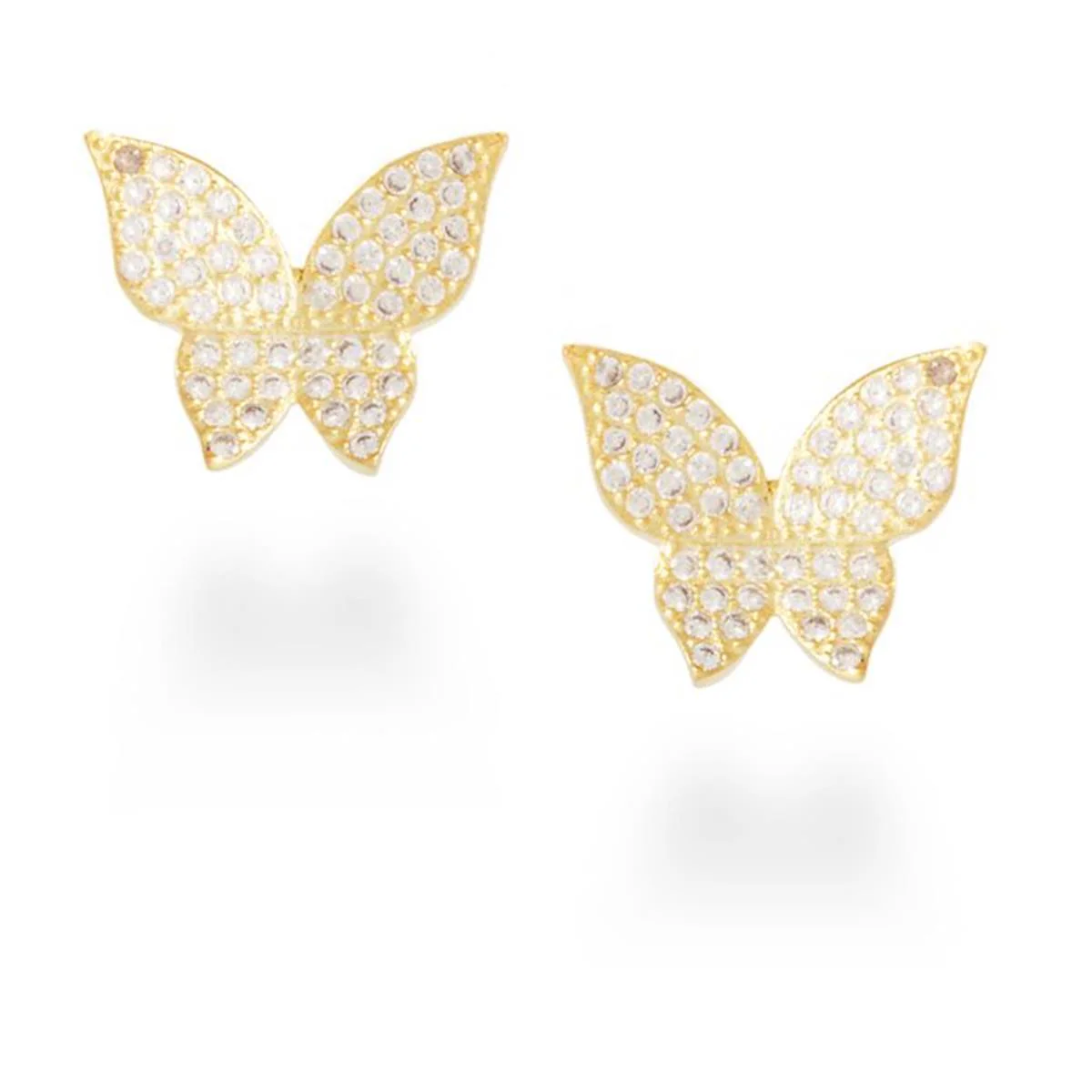 Pendientes Rach Plata, Oro Amarillo y Cz - Rach BLANCO