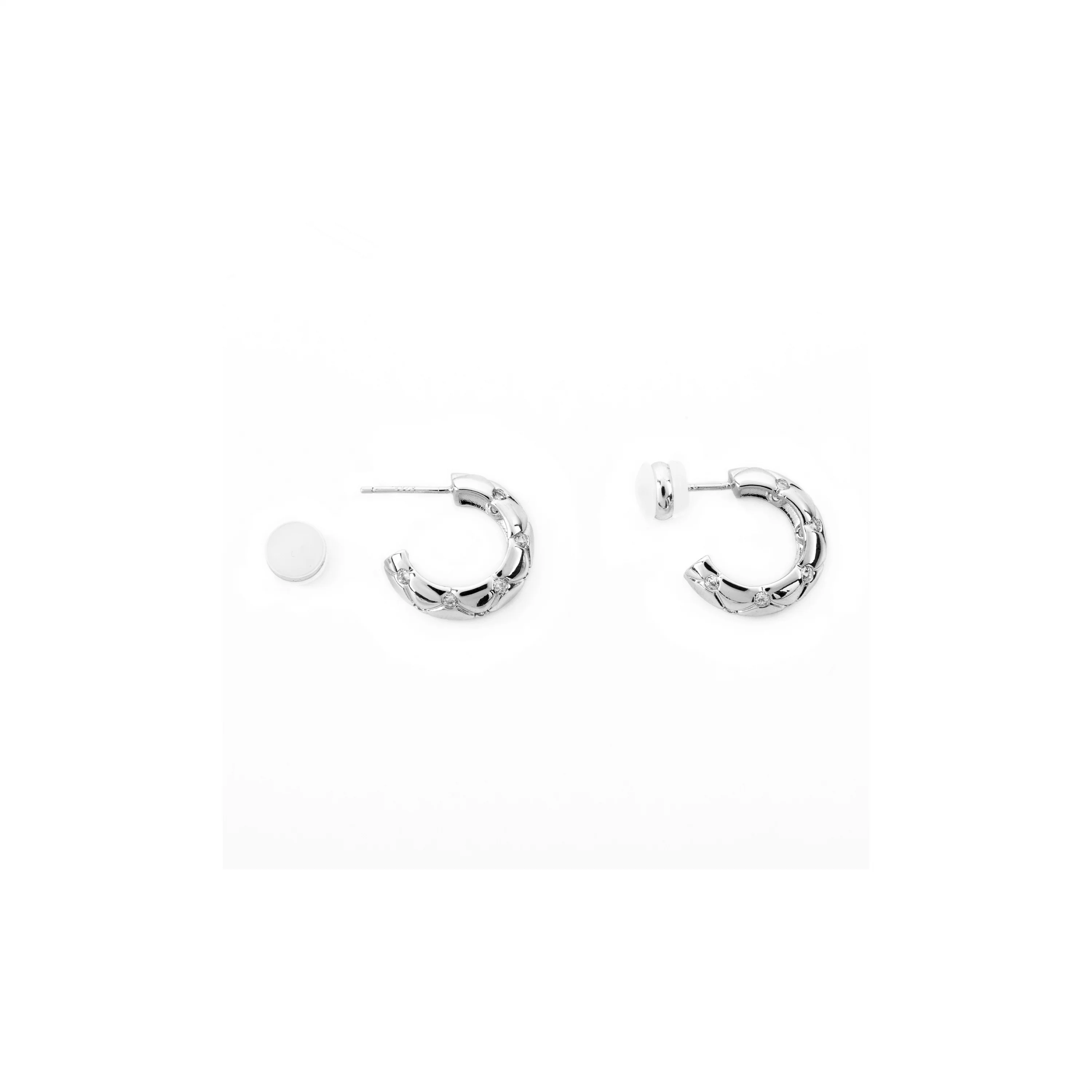 Pendientes con - acabado plata - Rakhon - Image 4