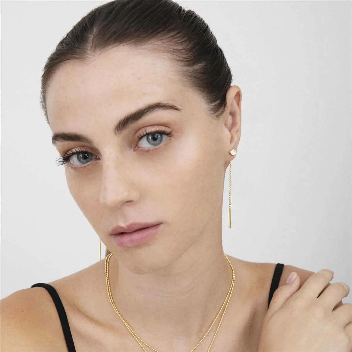 Pendientes Ralad Plata De Ley 925 - Ralad BLANCO - Image 2