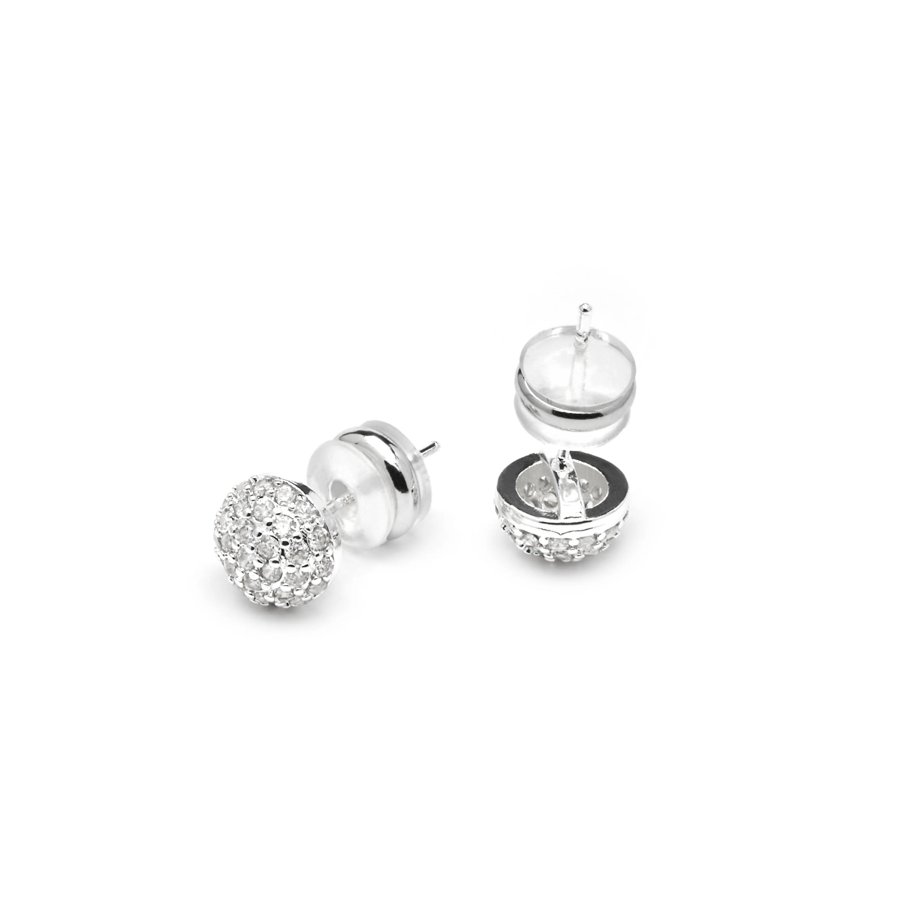 Pendientes acabado plata y Circonita Brillante - Ramir - Image 4