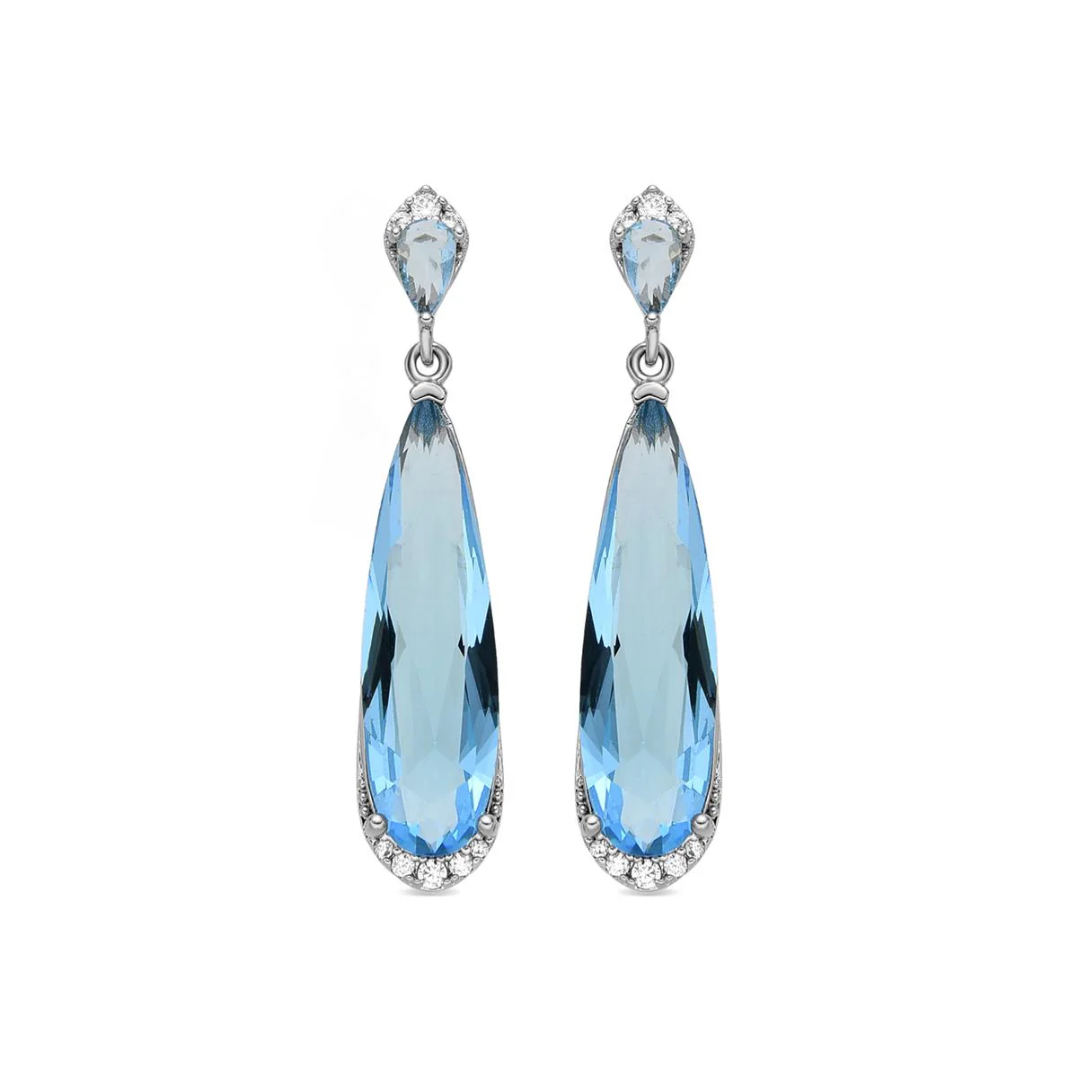 Pendientes Ranki acabado oro 18k - Ranki AZUL