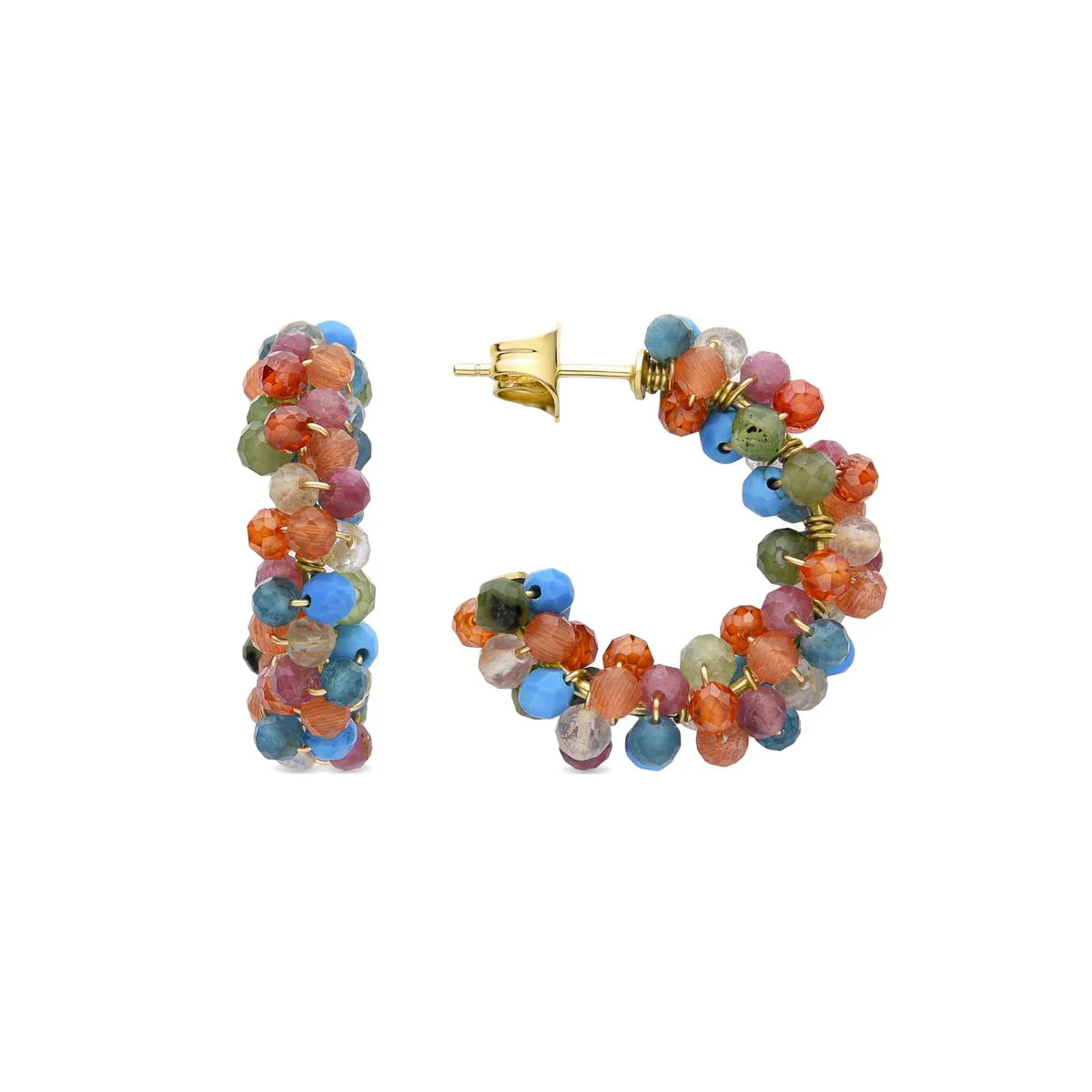 Pendientes Rariki acabado oro 18k - Rariki ROSA