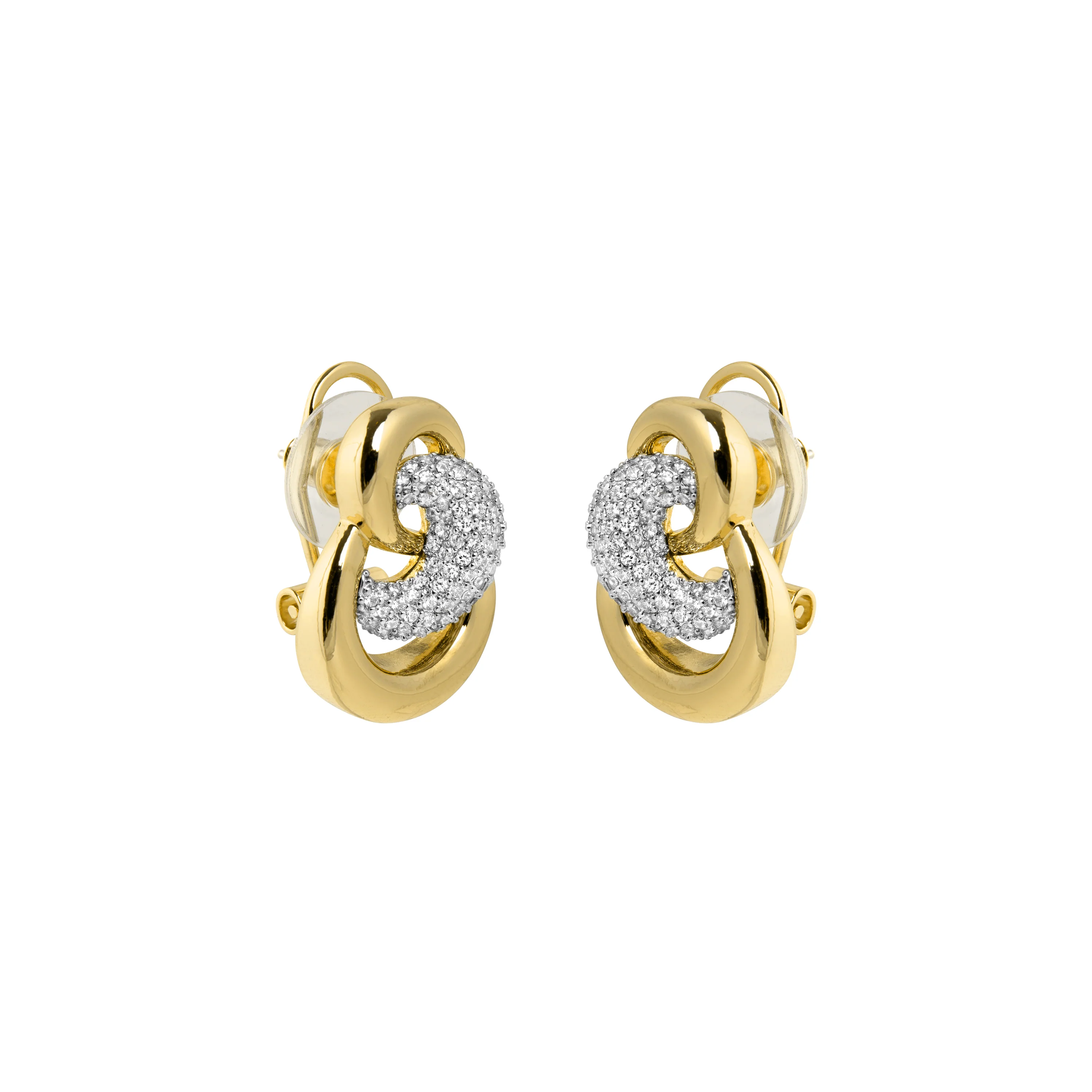 Pendientes de Circonita Brillante acabado en oro amarillo de 18k - Rayali - Image 3