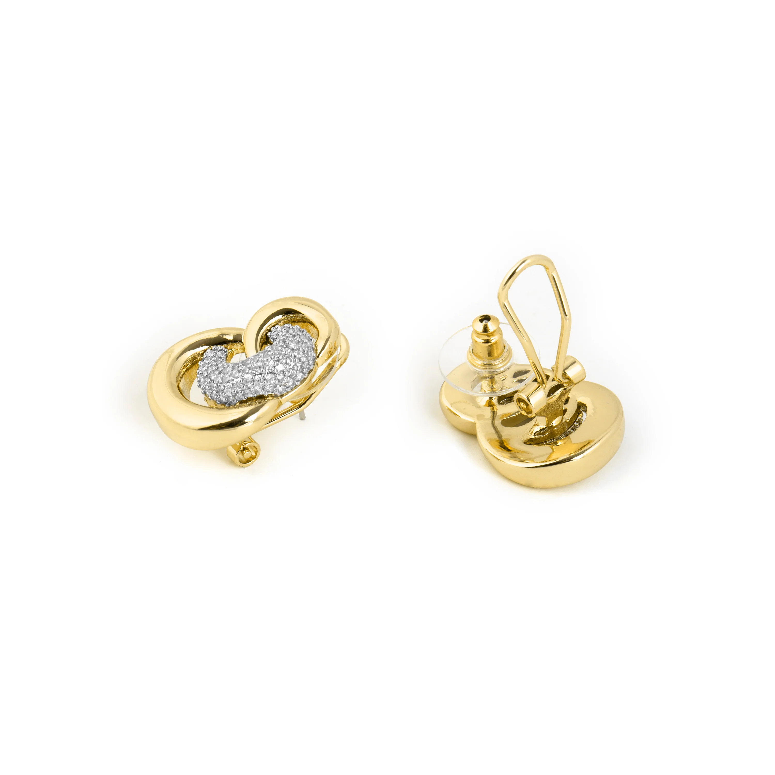 Pendientes de Circonita Brillante acabado en oro amarillo de 18k - Rayali - Image 5