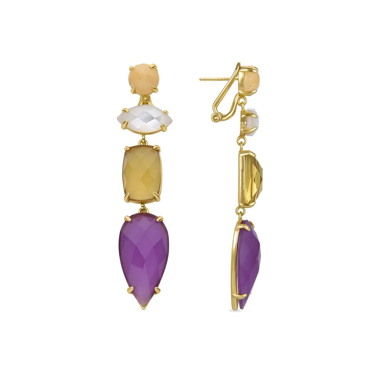 Pendientes Rayn Plata De Ley 925 - Rayn MULTICOLOR