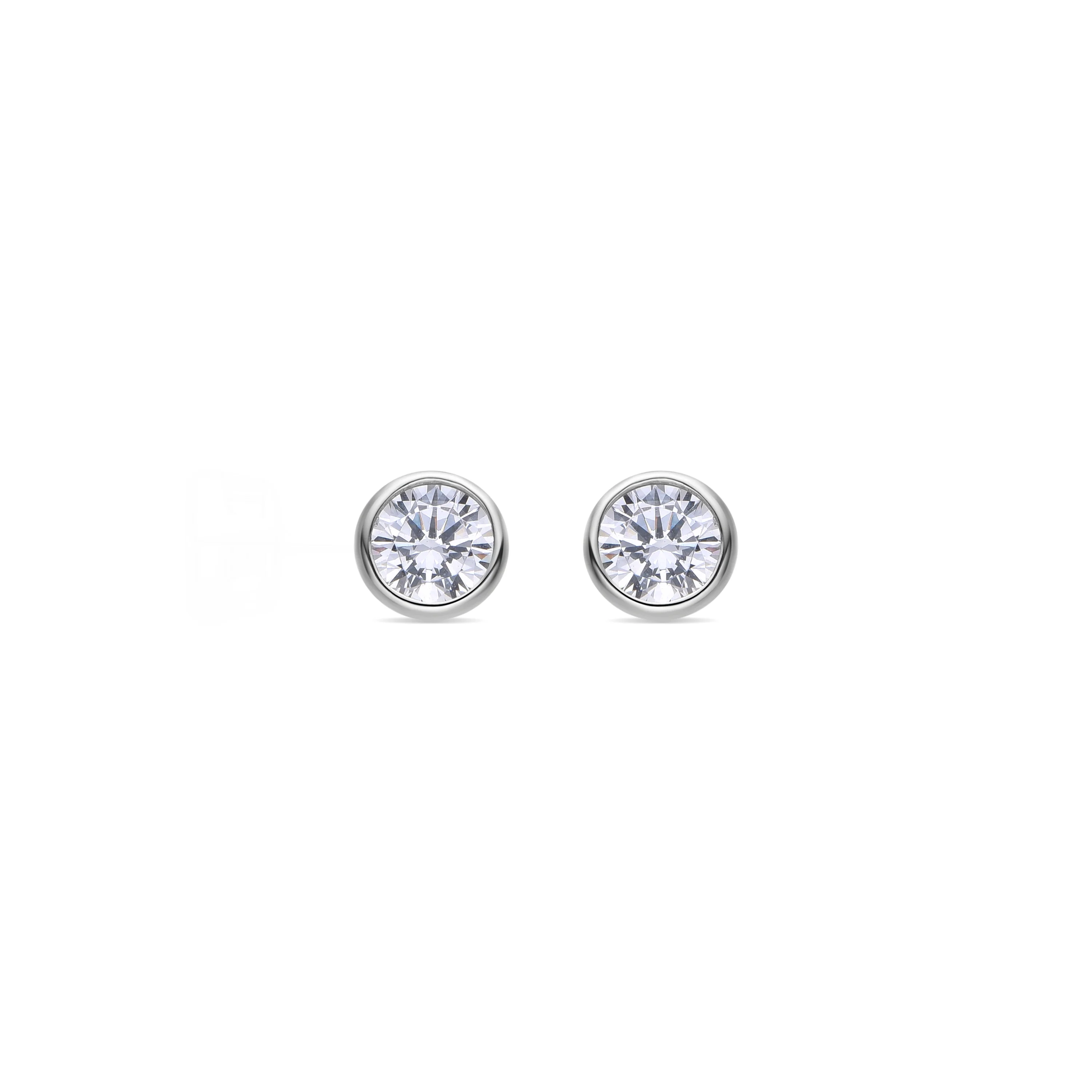 Pendientes de Plata de Ley 925 con Circonita Brillante acabados en rodio - Redder