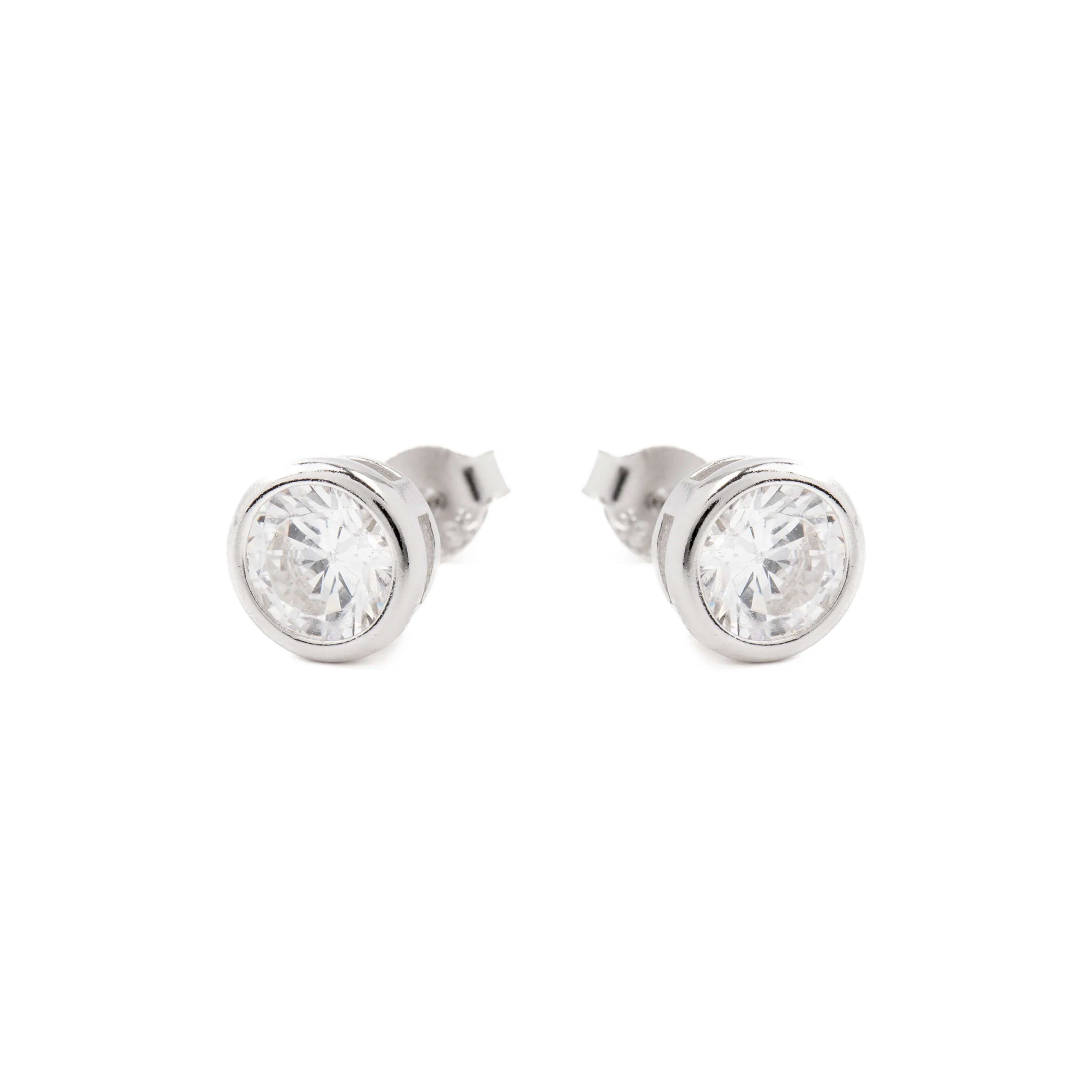 Pendientes de Plata de Ley 925 con Circonita Brillante acabados en rodio - Redder - Image 3