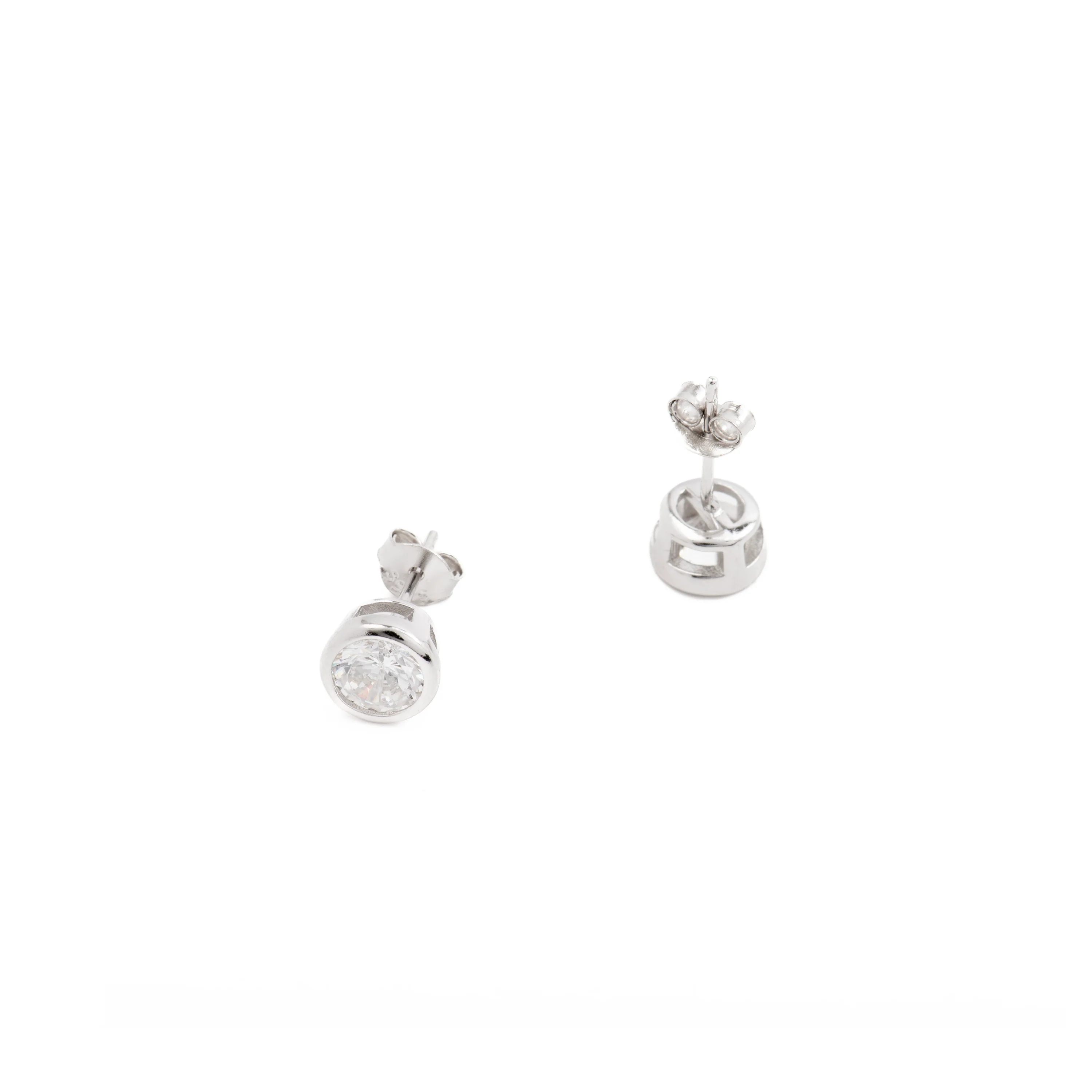 Pendientes de Plata de Ley 925 con Circonita Brillante acabados en rodio - Redder - Image 4