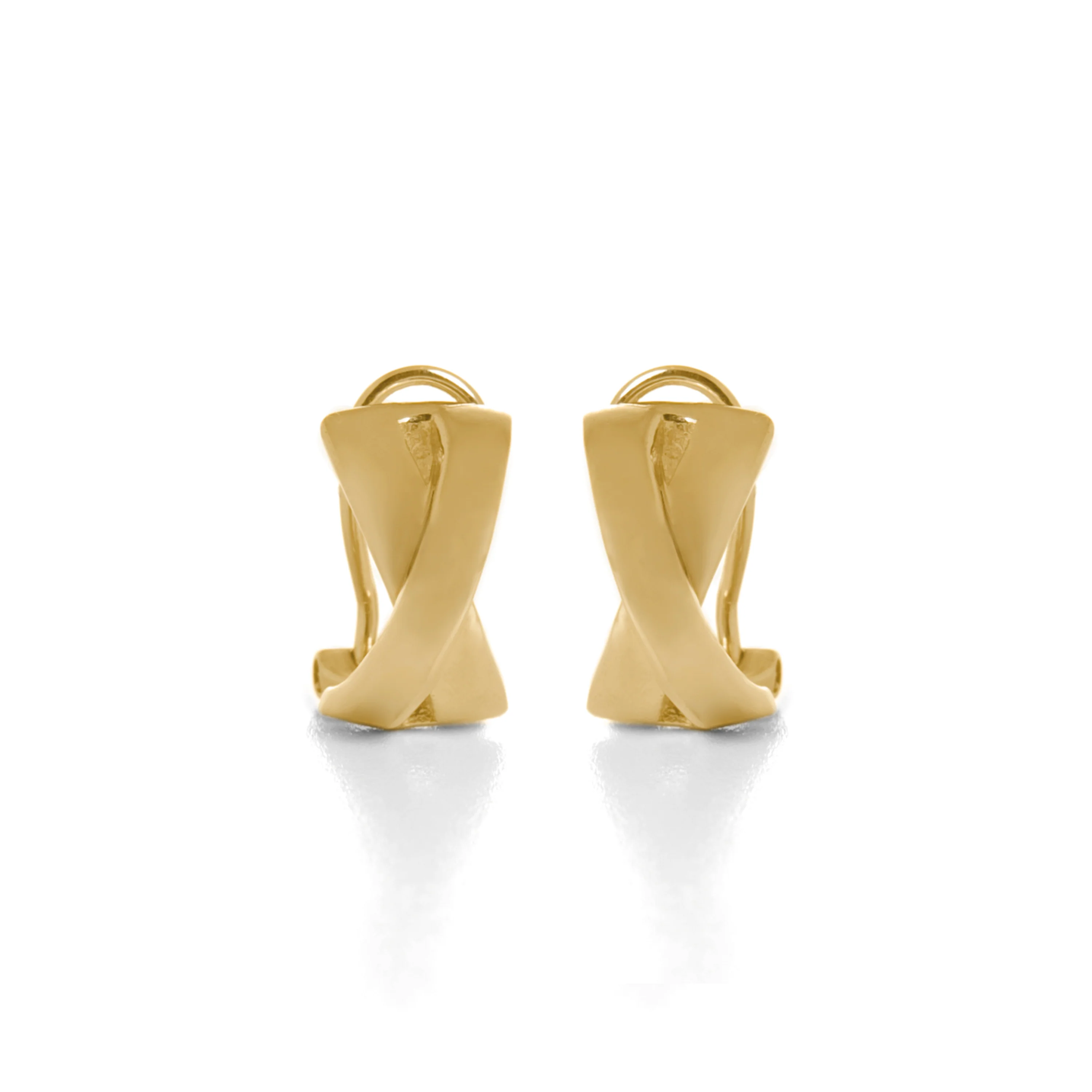 Pendientes acabados en oro amarillo 18K - Reina
