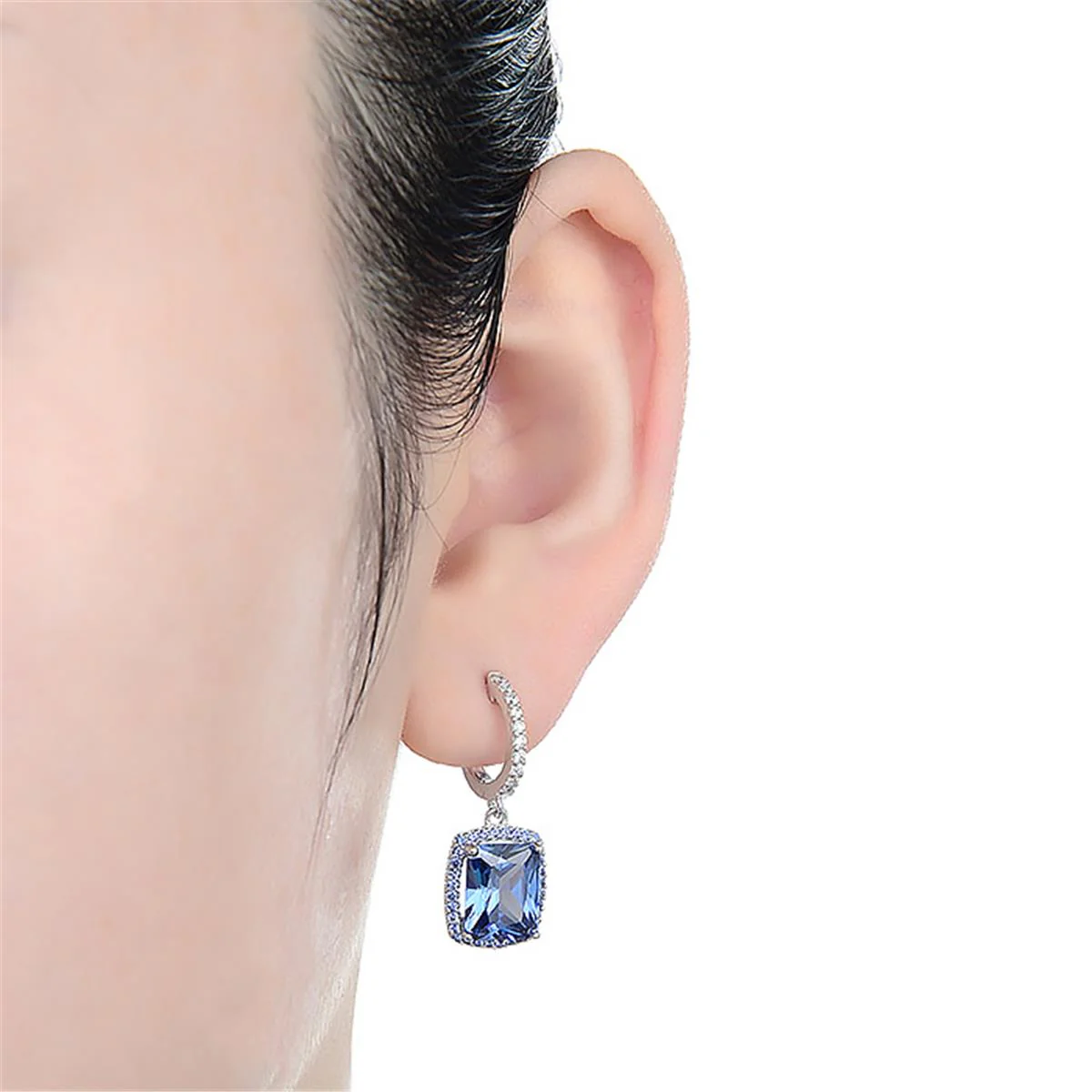Pendientes Repios Plata De Ley 925 - Repios AZUL - Image 2
