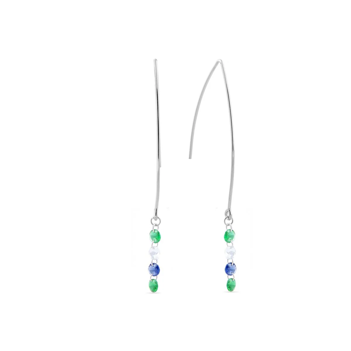 Pendientes Riael Plata De Ley 925 - Riael MULTICOLOR