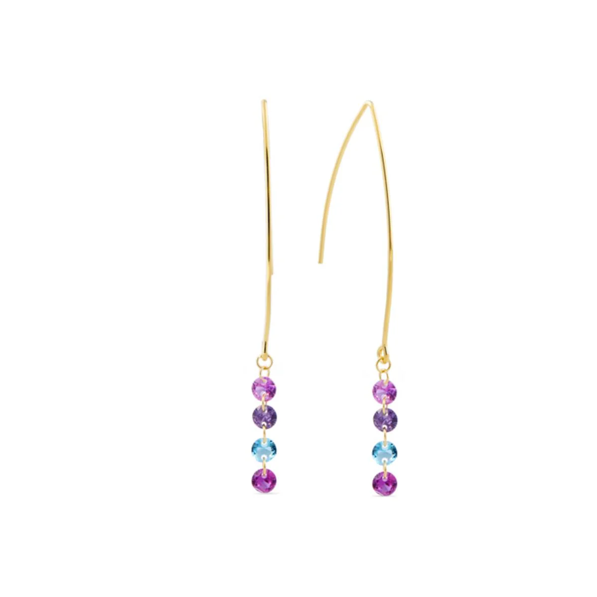 Pendientes Riael Plata De Ley 925 - Riael MULTICOLOR