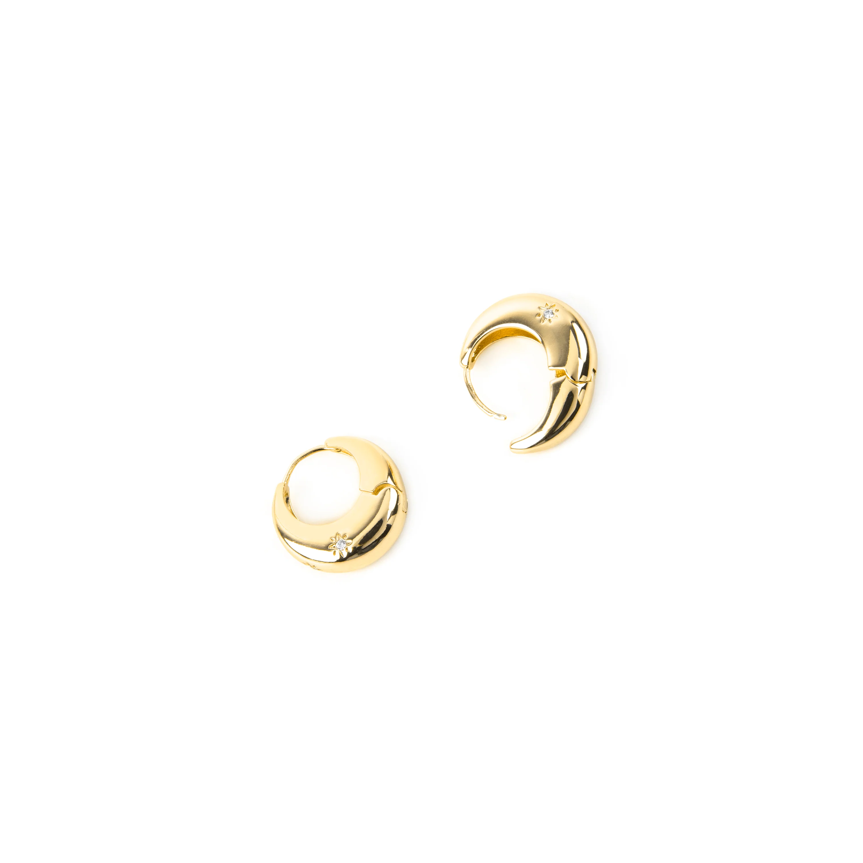 Pendientes con Circonita Brillante acabado oro 18k - Ricia - Image 4