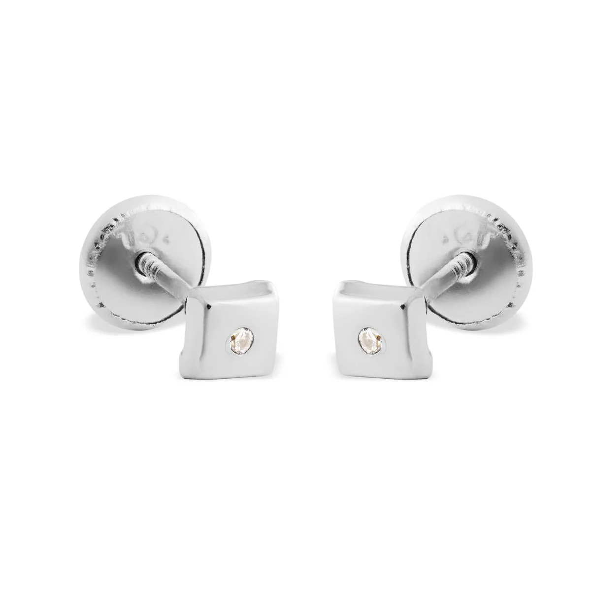 Pendientes Luxenter Oro De Ley De 18 Quilates - Ricma BLANCO - Image 2