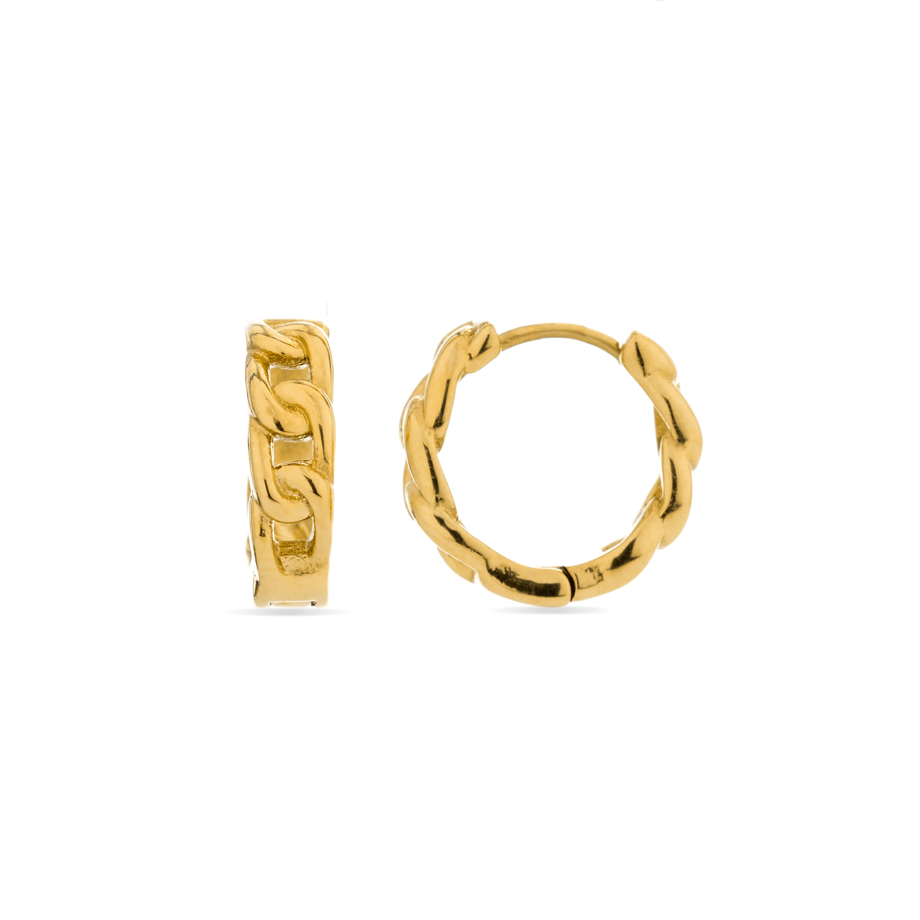 Pendientes de 12,5mm de diámetro acabado Oro Amarillo de 18k - Ridais