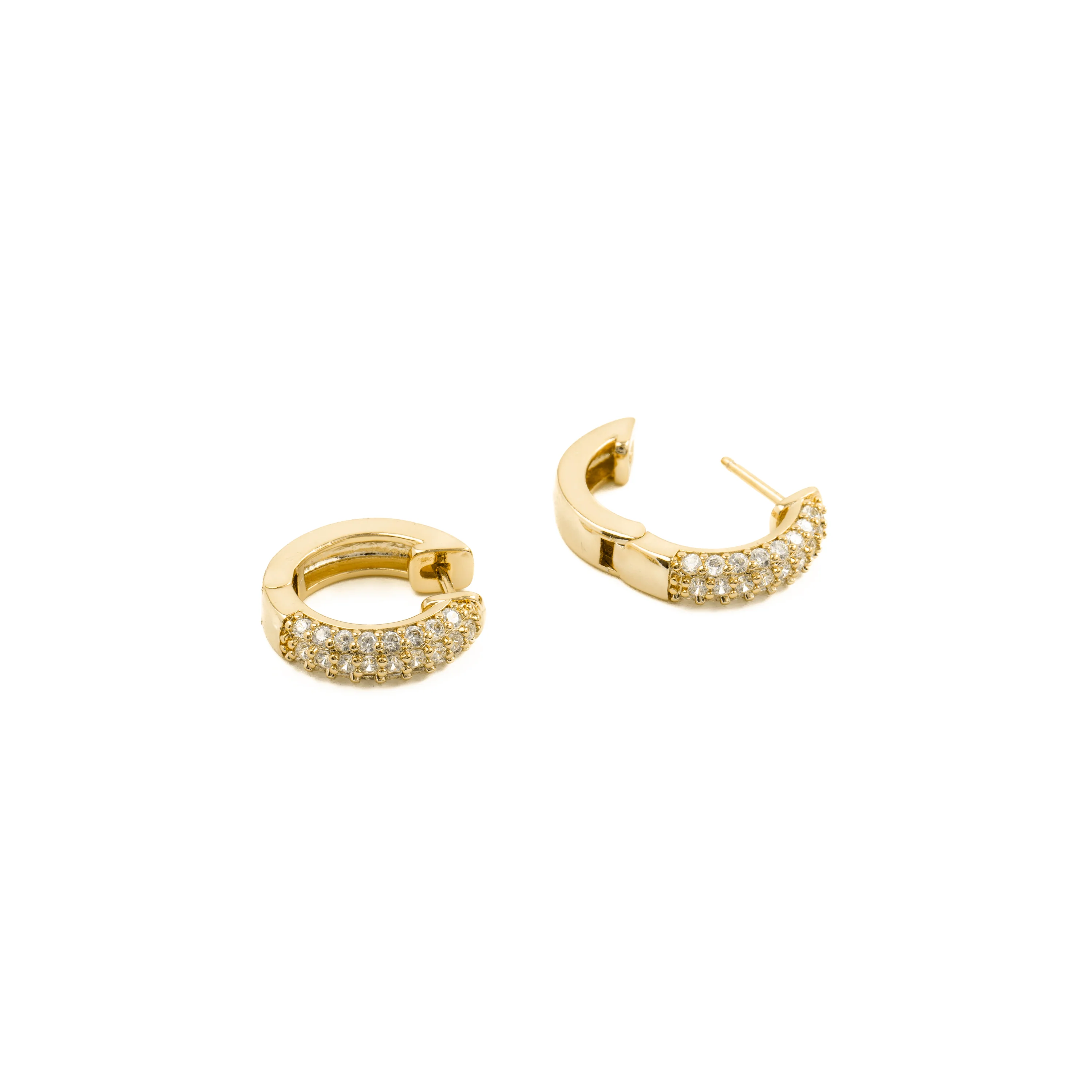 Pendientes de Circonita Brillante acabados en oro amarillo 18K - Rieli - Image 5