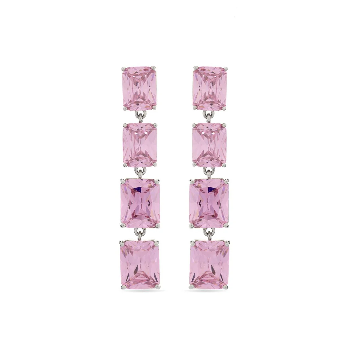 Pendientes Riemi acabados en rodio - Riemi ROSA