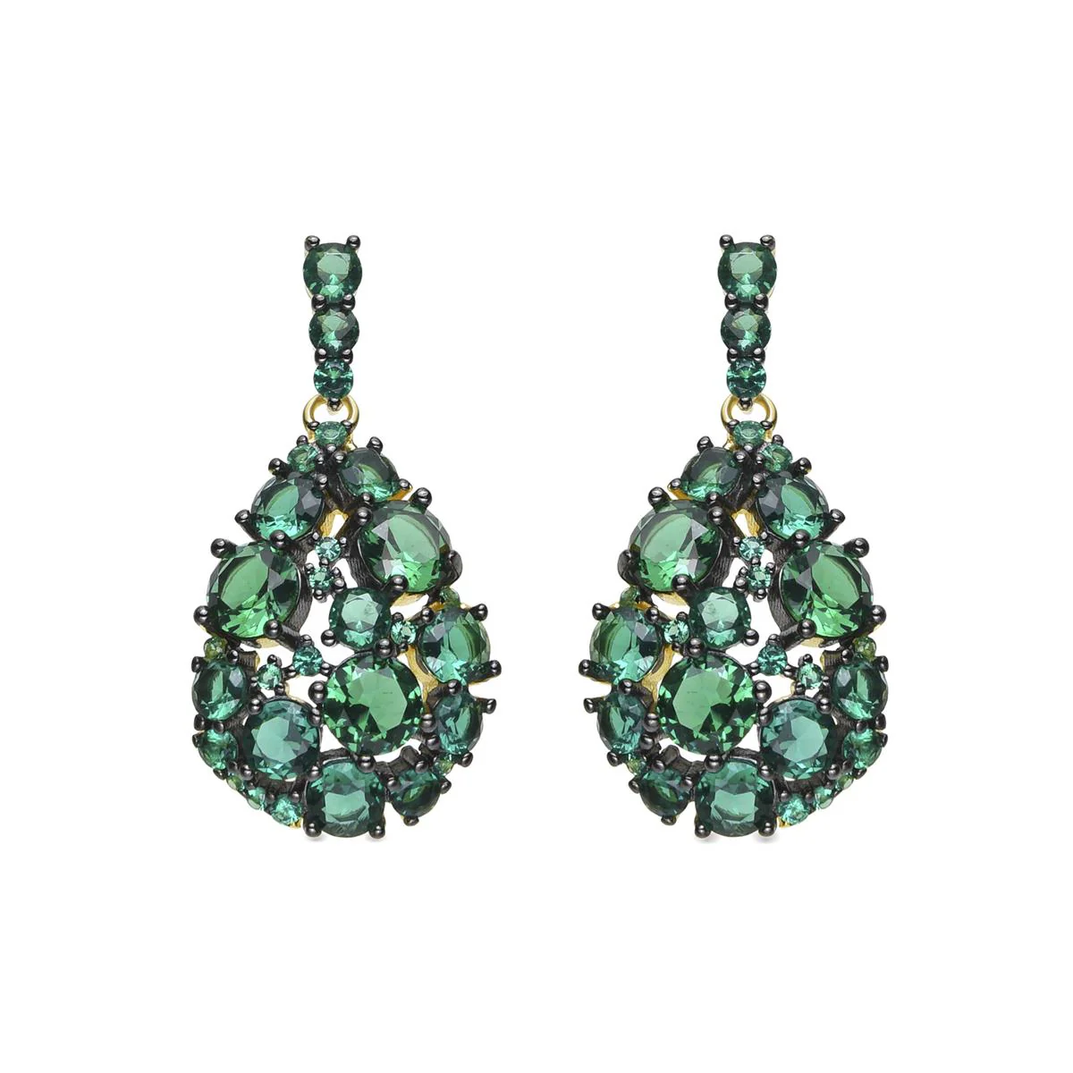 Pendientes Rikao Plata de Ley 925 - Rikao VERDE