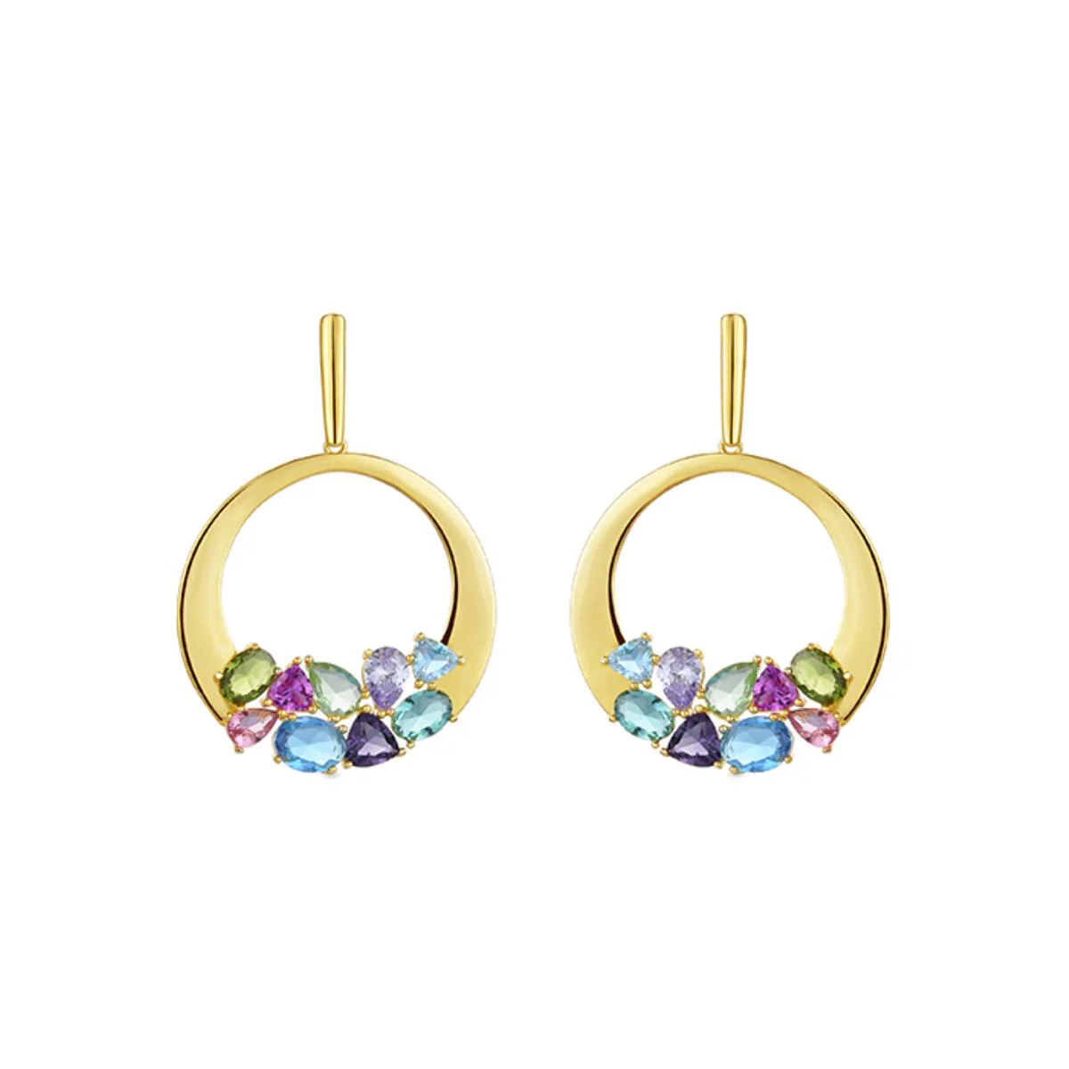 Pendientes Risriz Plata De Ley 925 - Risriz MULTICOLOR